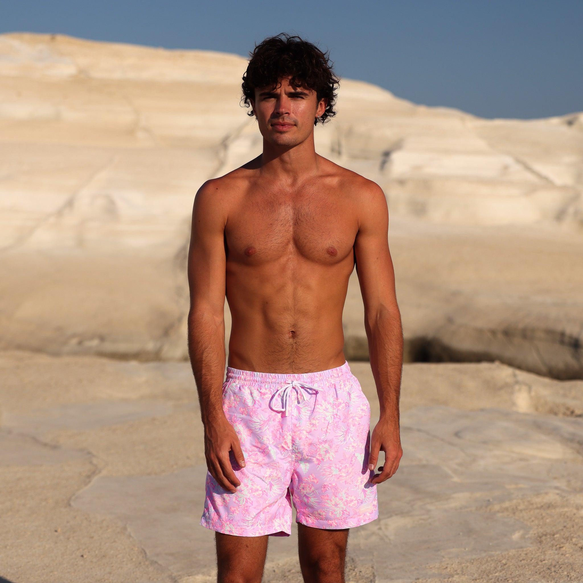 Alternative view of Men's Swim Trunks - Lilac Love