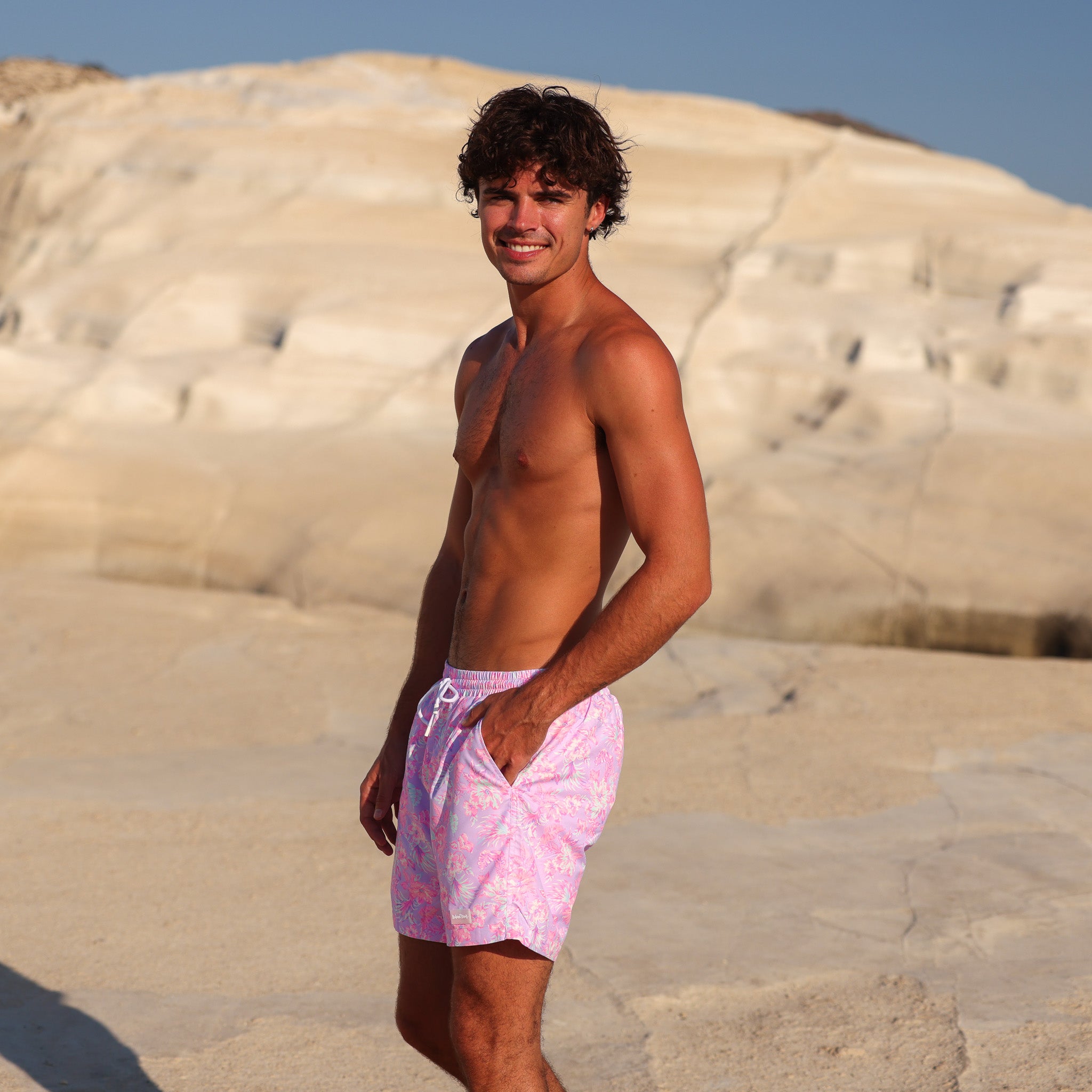 Men's Swim Trunks - Lilac Love - Image 5