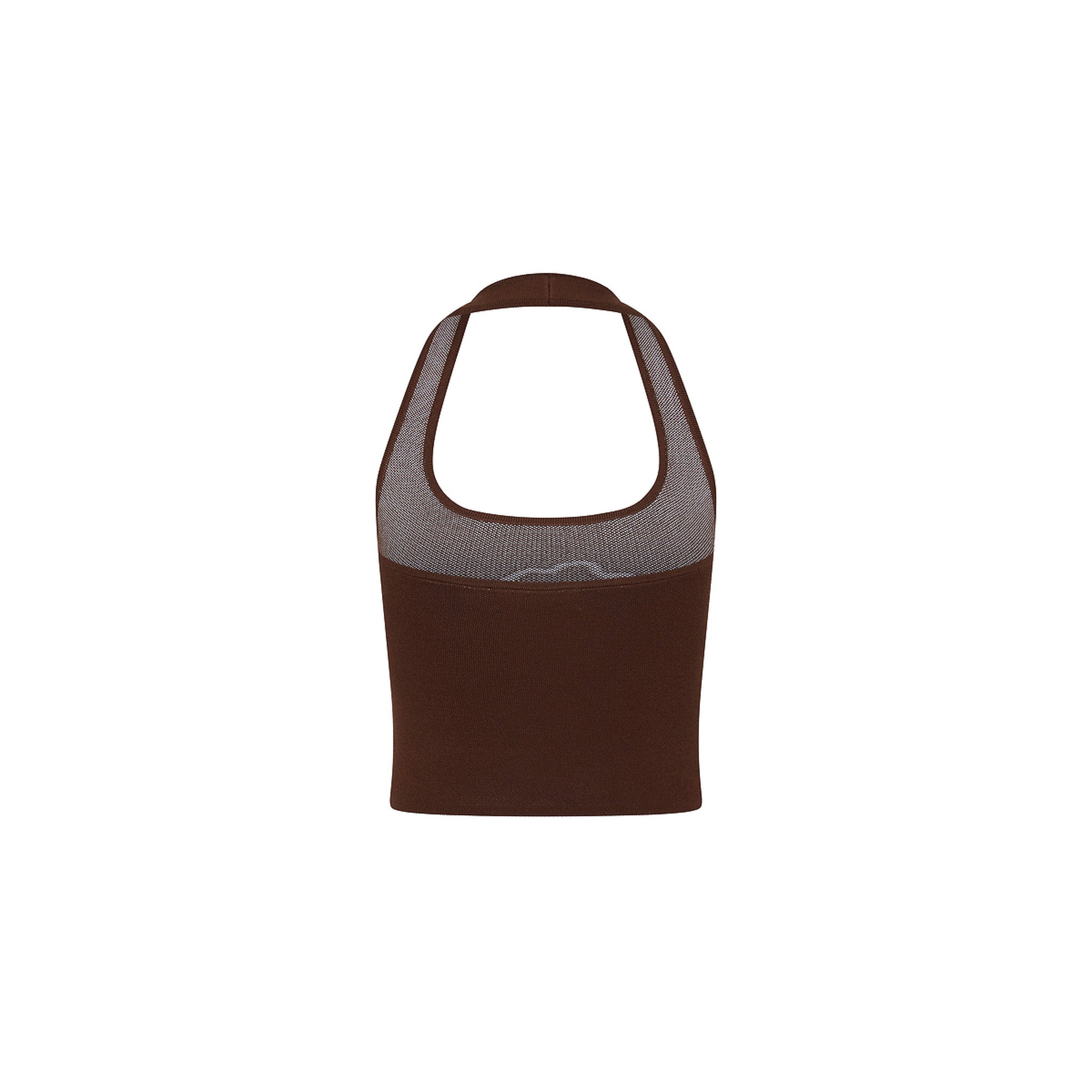 Knit Halter Tank Top - Espresso Bloom - Image 8