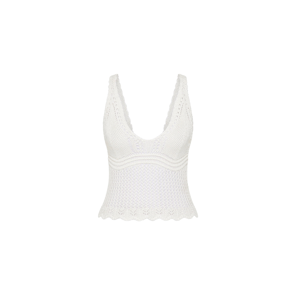 Crochet Knit Cami - Ivory