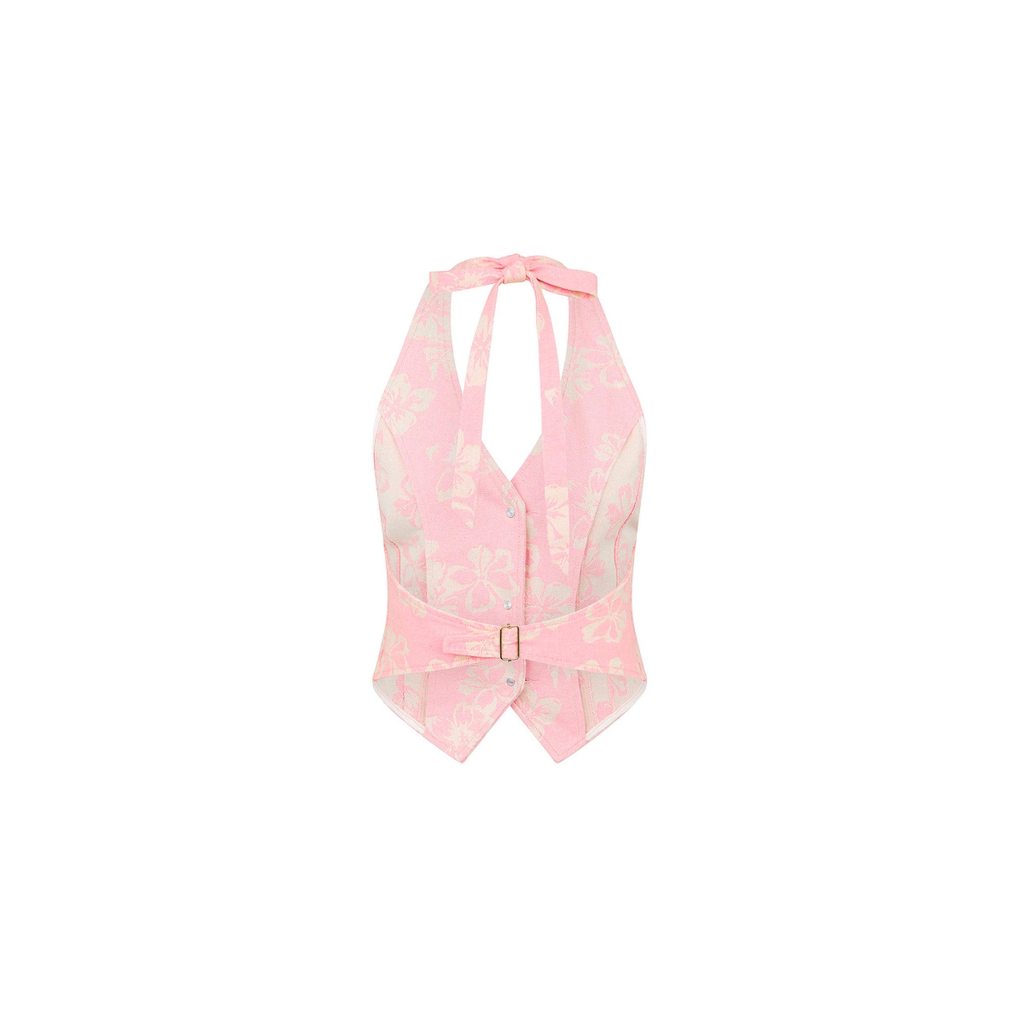 Halter Open Back Vest - Pixie Denim - Image 8