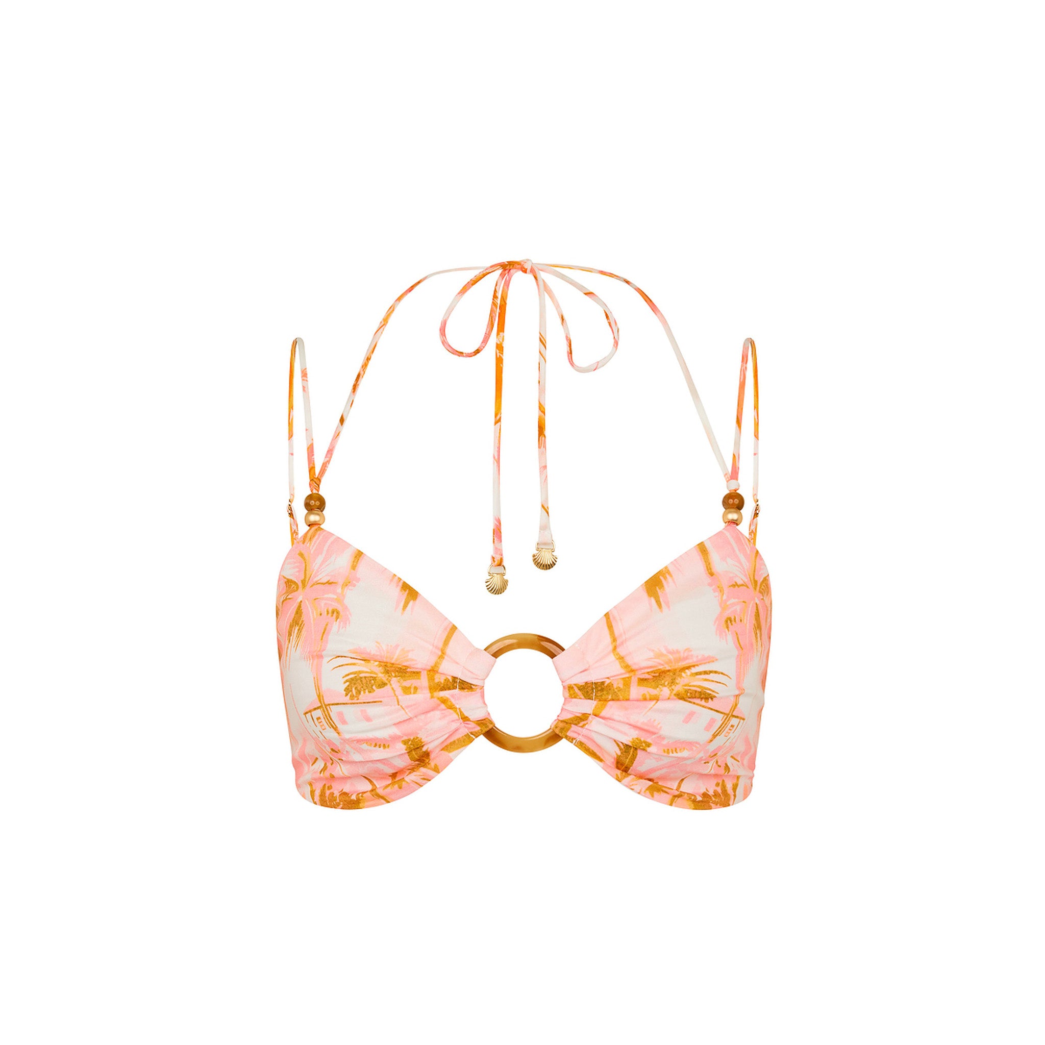 Ring Tie Crop Top - Wild Skies