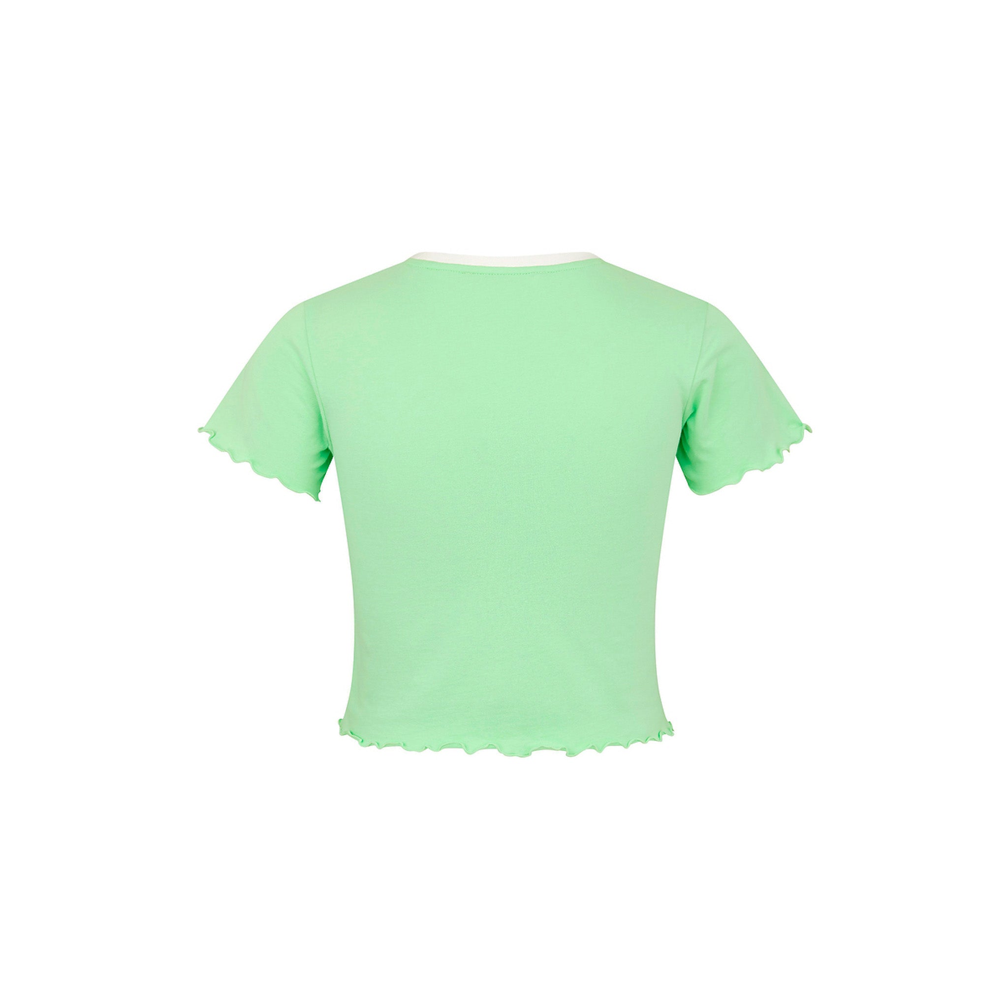 Lettuce Cropped Mini Tee - Apple Sorbet - Image 8