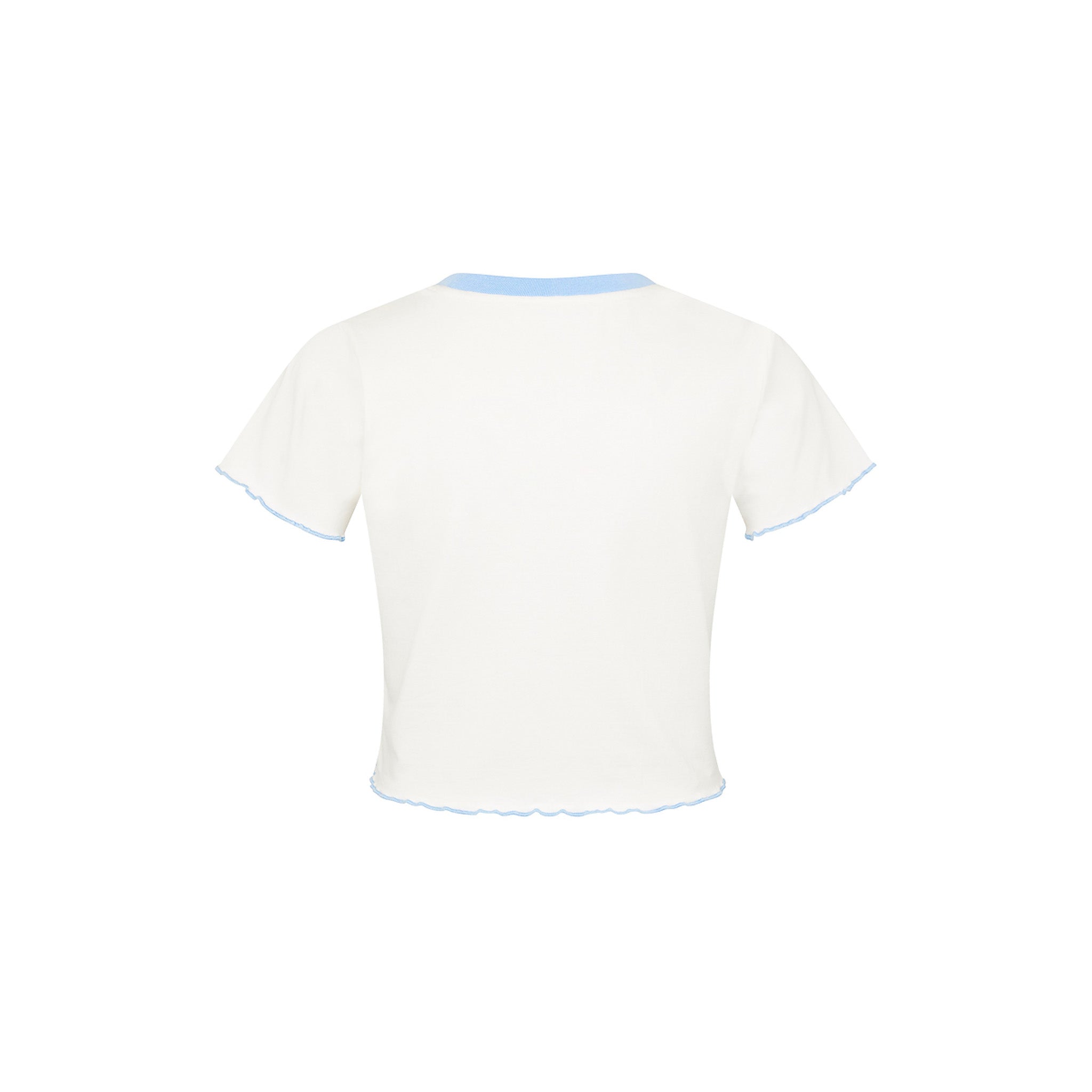 Lettuce Cropped Mini Tee - Blue Crush - Image 10