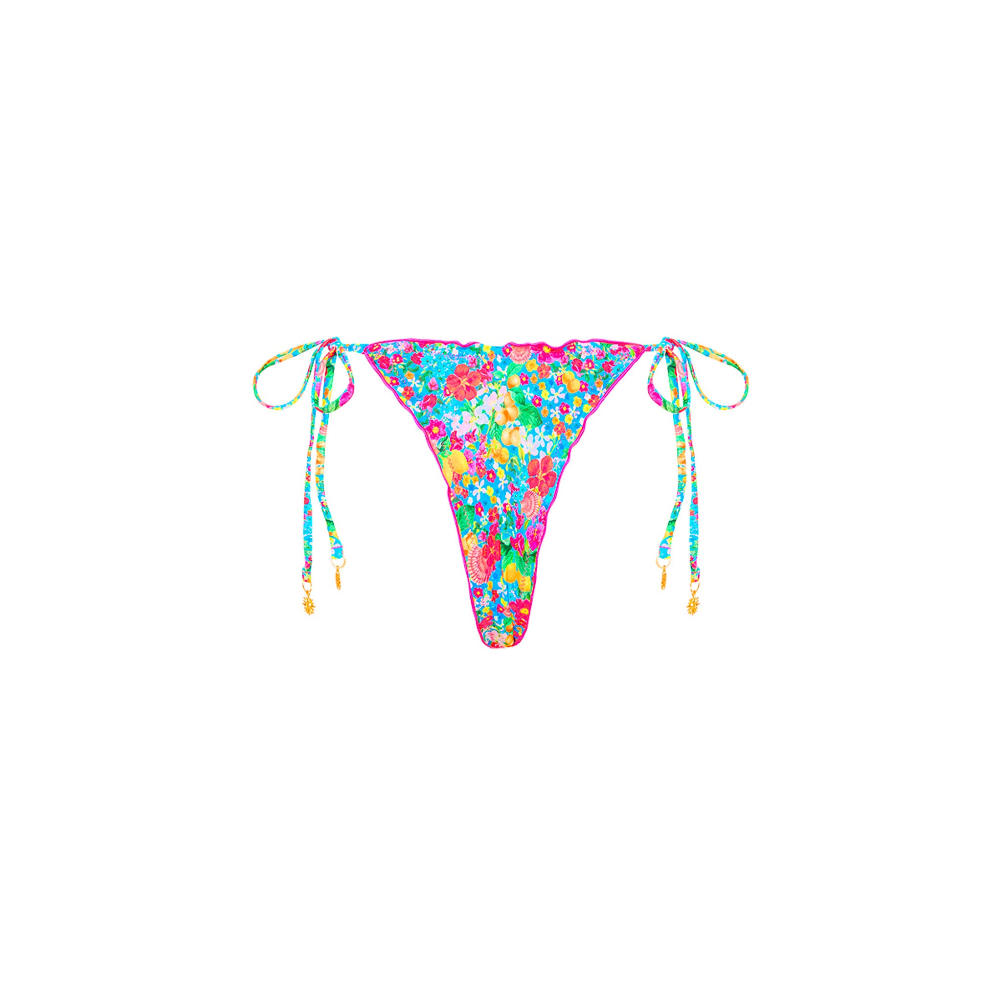 Lettuce Edge Thong Tie Bikini Bottom - Mermaid Garden - Image 12