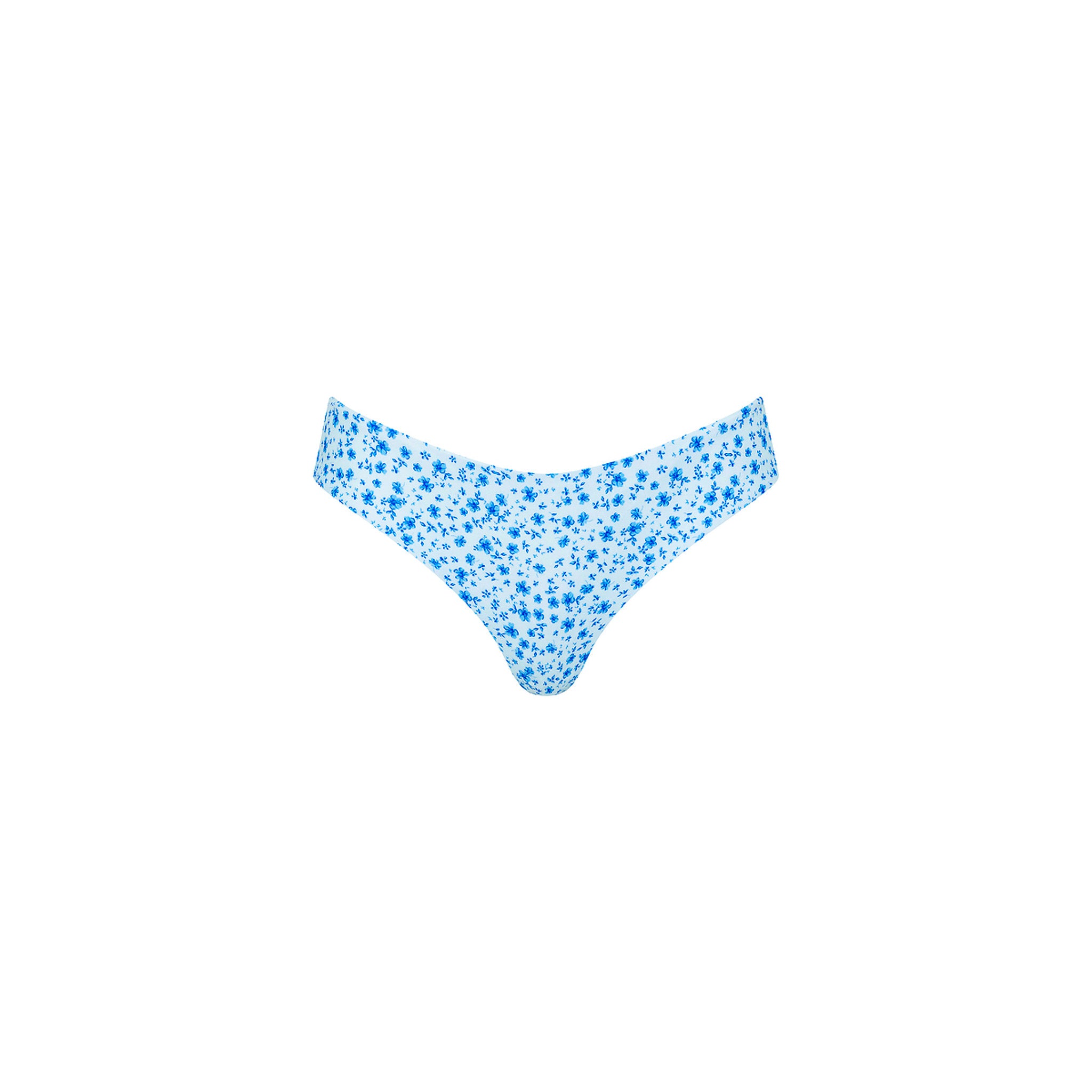 Lettuce Frill Thong Bikini Bottom - Dream Flower