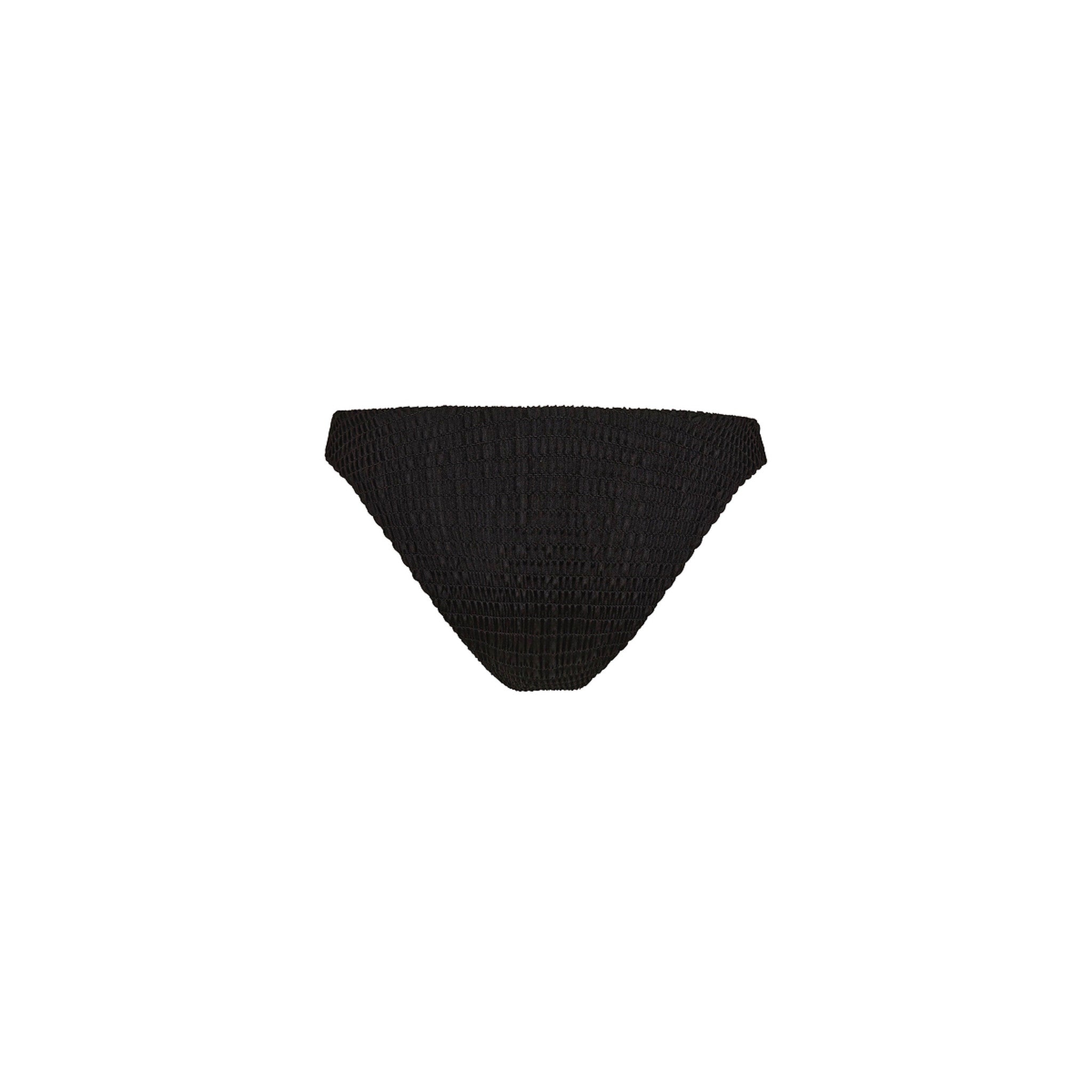 Shirred Minimal Full Coverage Bikini Bottom - Twilight Black - Image 10