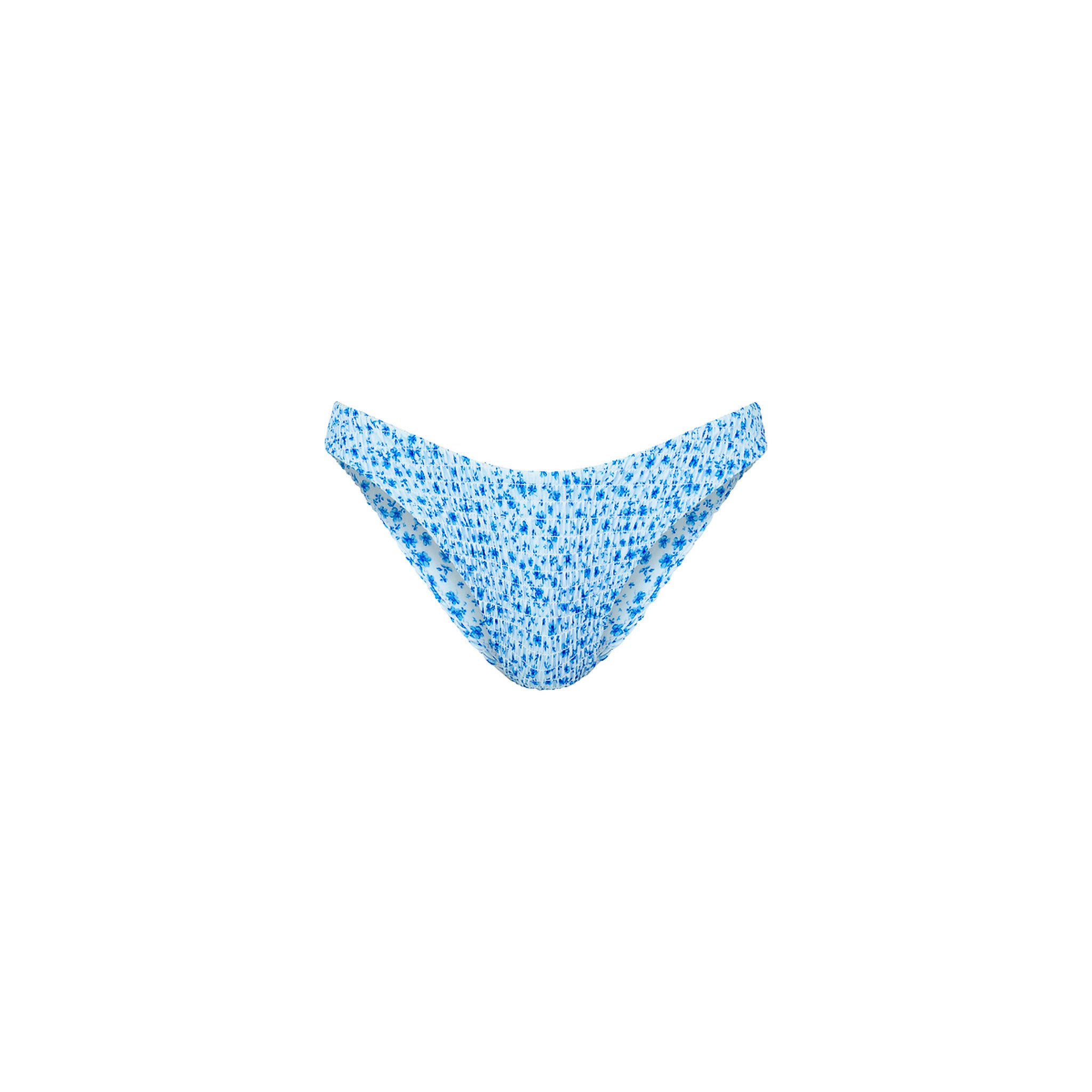 Shirred Minimal Full Coverage Bikini Bottom - Dream Flower