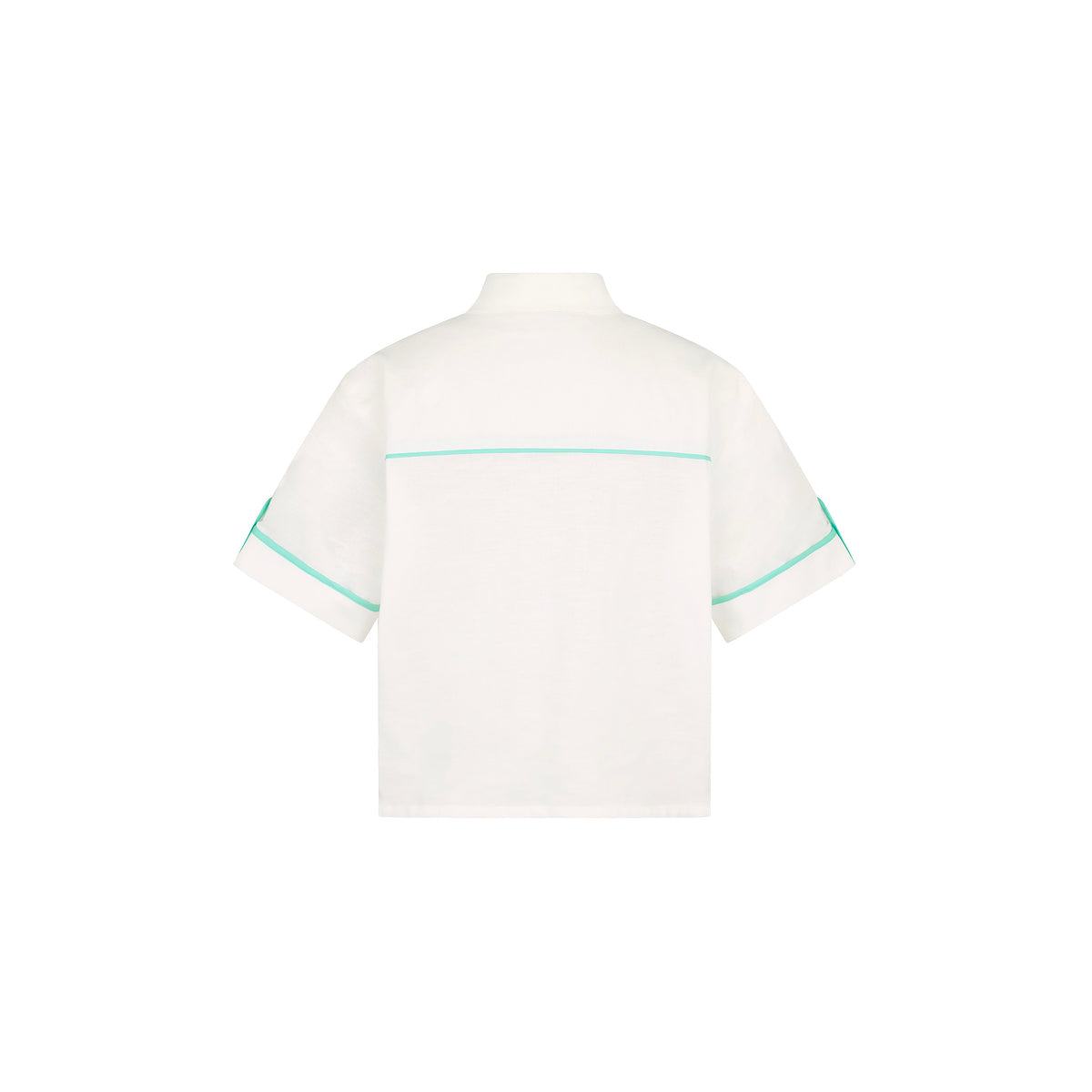 Cropped Button Up Shirt - Crystal Tides - Image 8