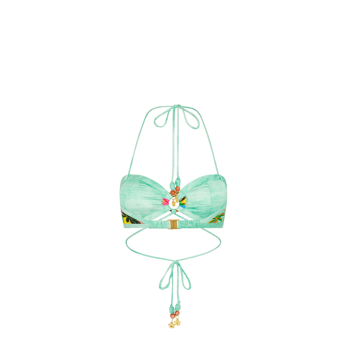 Strappy Ring Tie Crop Top - Ocean Honey - Image 6