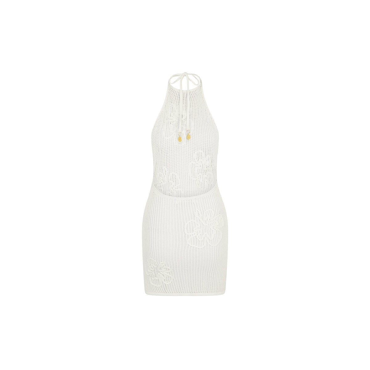 Summer Knit Mini Dress - Whipped White - Image 8