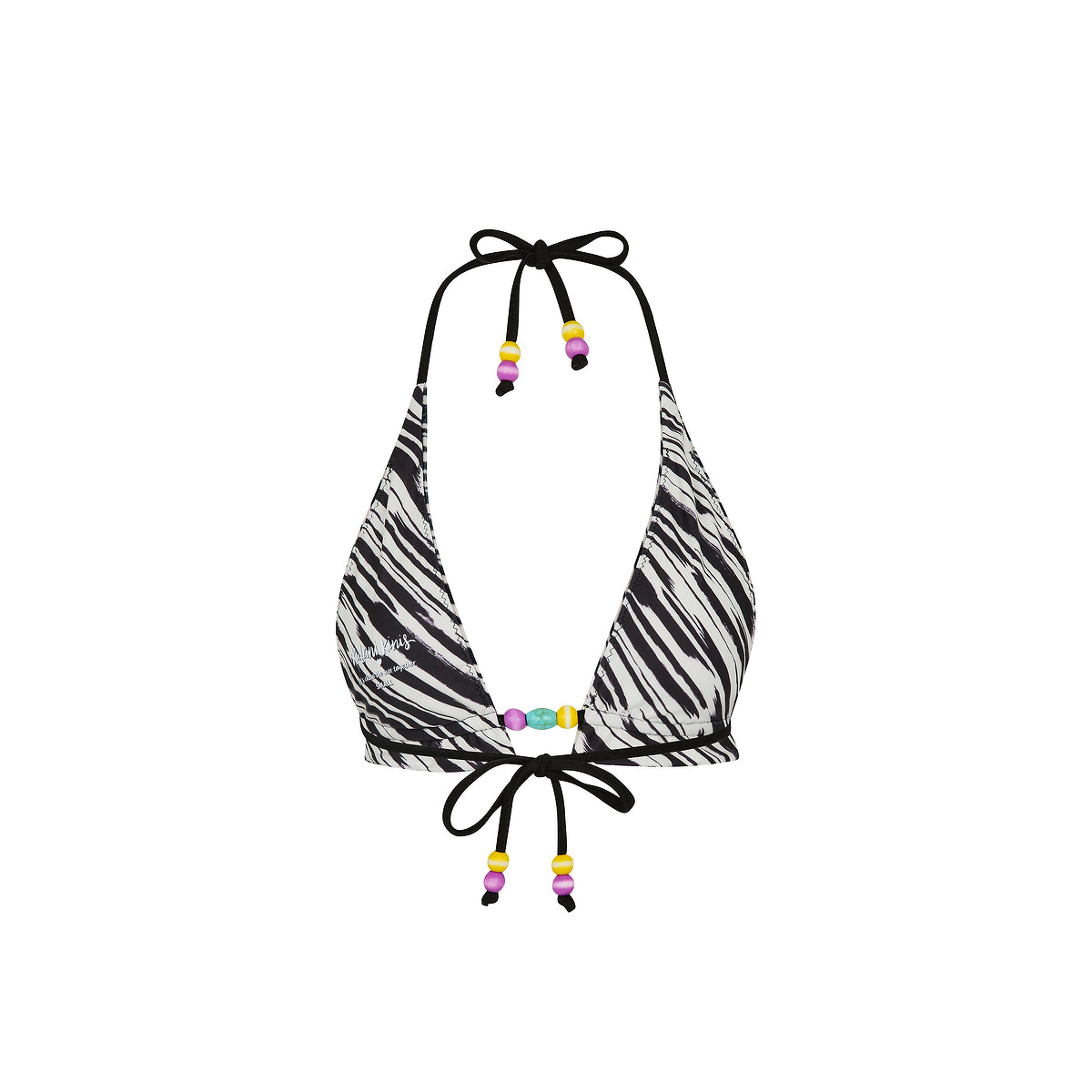 Frill Halter Bralette Bikini Top - Wild Honey - Image 8