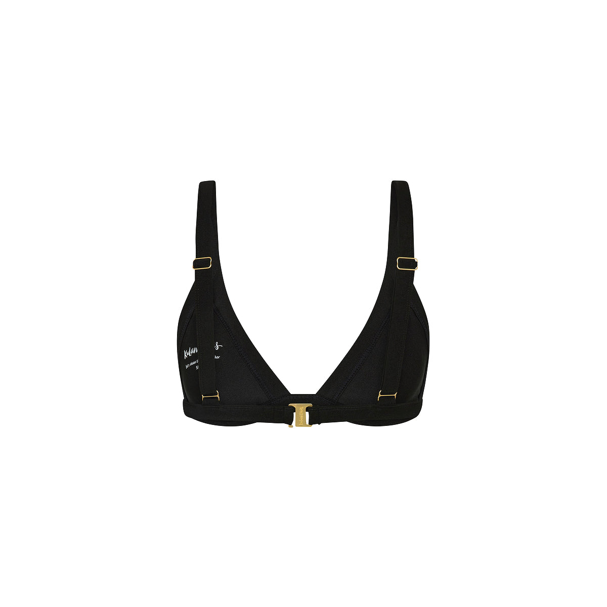 Wide Bind Triangle Bikini Top - Twilight Black - Image 9