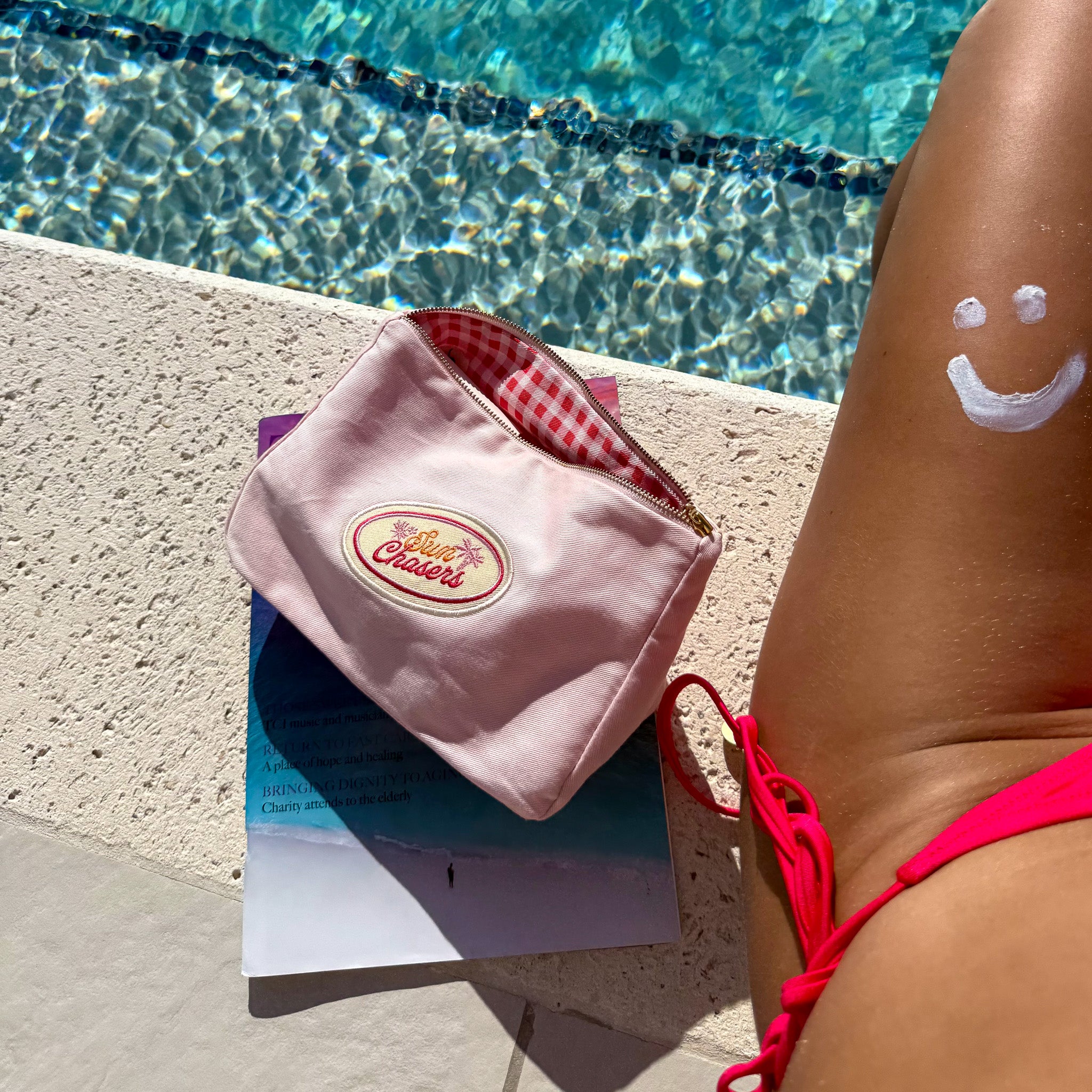 Beach Pouch - Pink Prosecco - Image 3