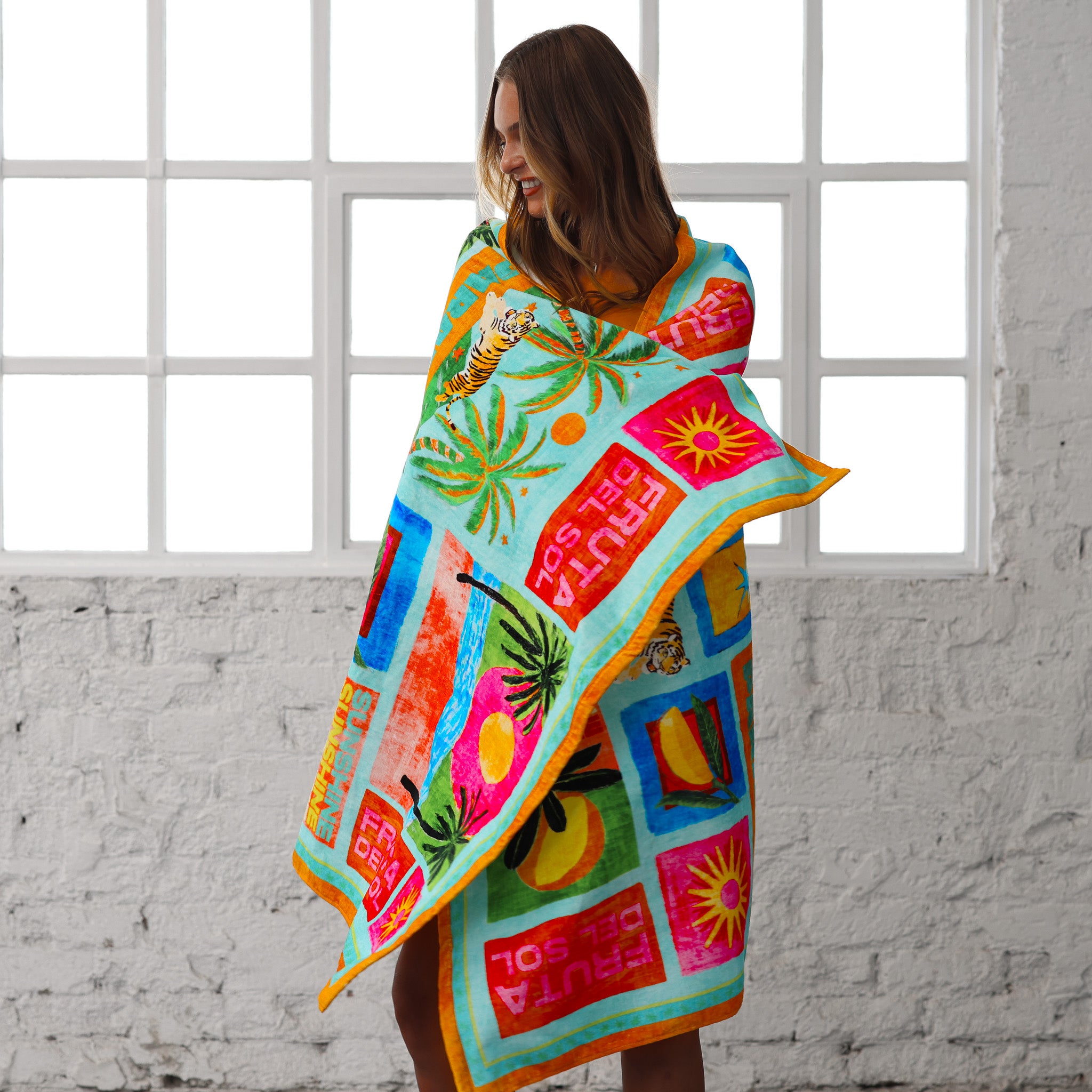 Alternative view of Cotton Beach Towel - Ocean Honey