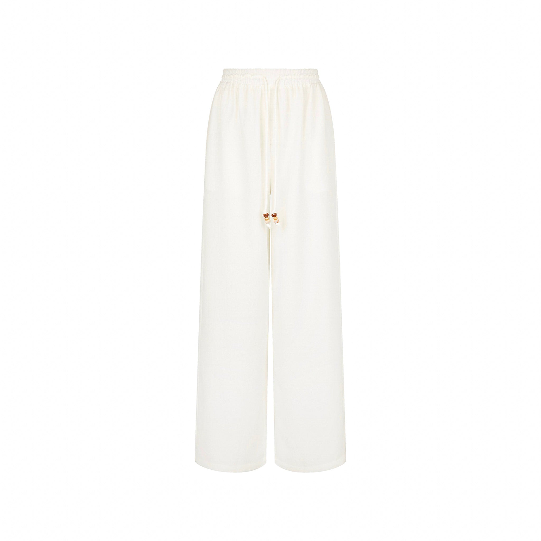 Drawstring Summer Pants - Whipped White