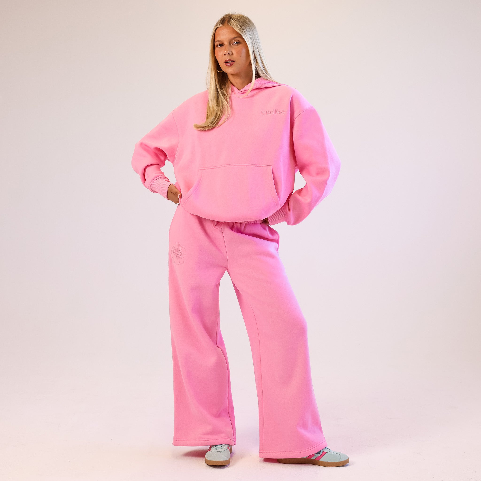 Embroidered Hoodie - Powder Puff - Image 8