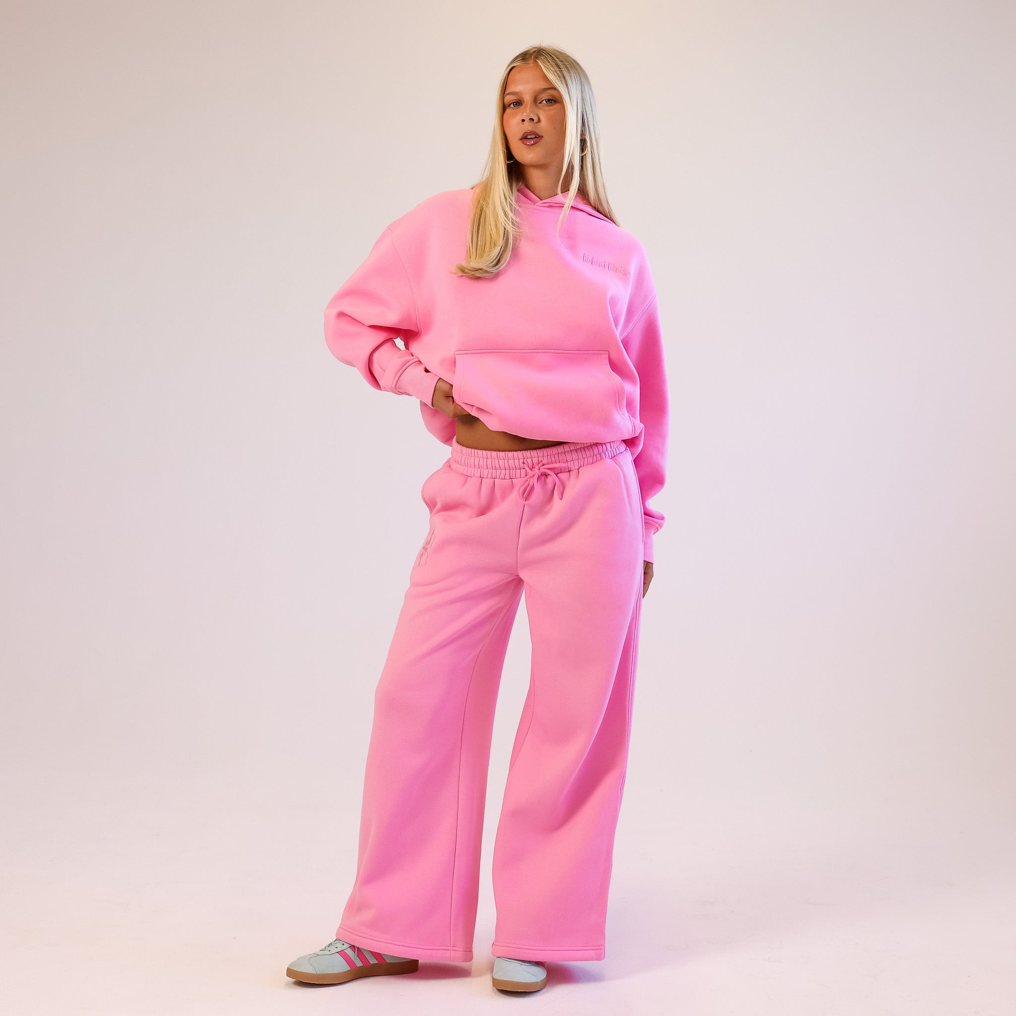 Embroidered Track Pants - Powder Puff - Image 8