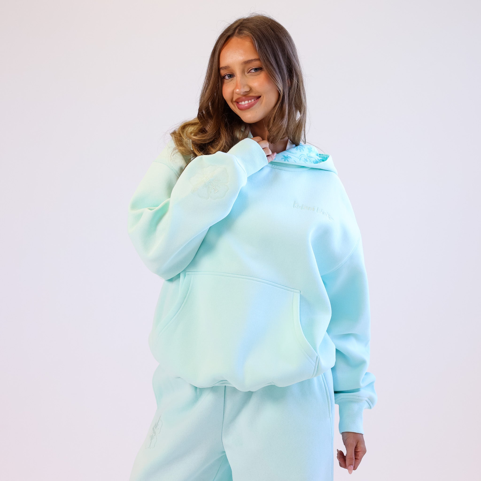Embroidered Hoodie - Jelly Mint - Image 5