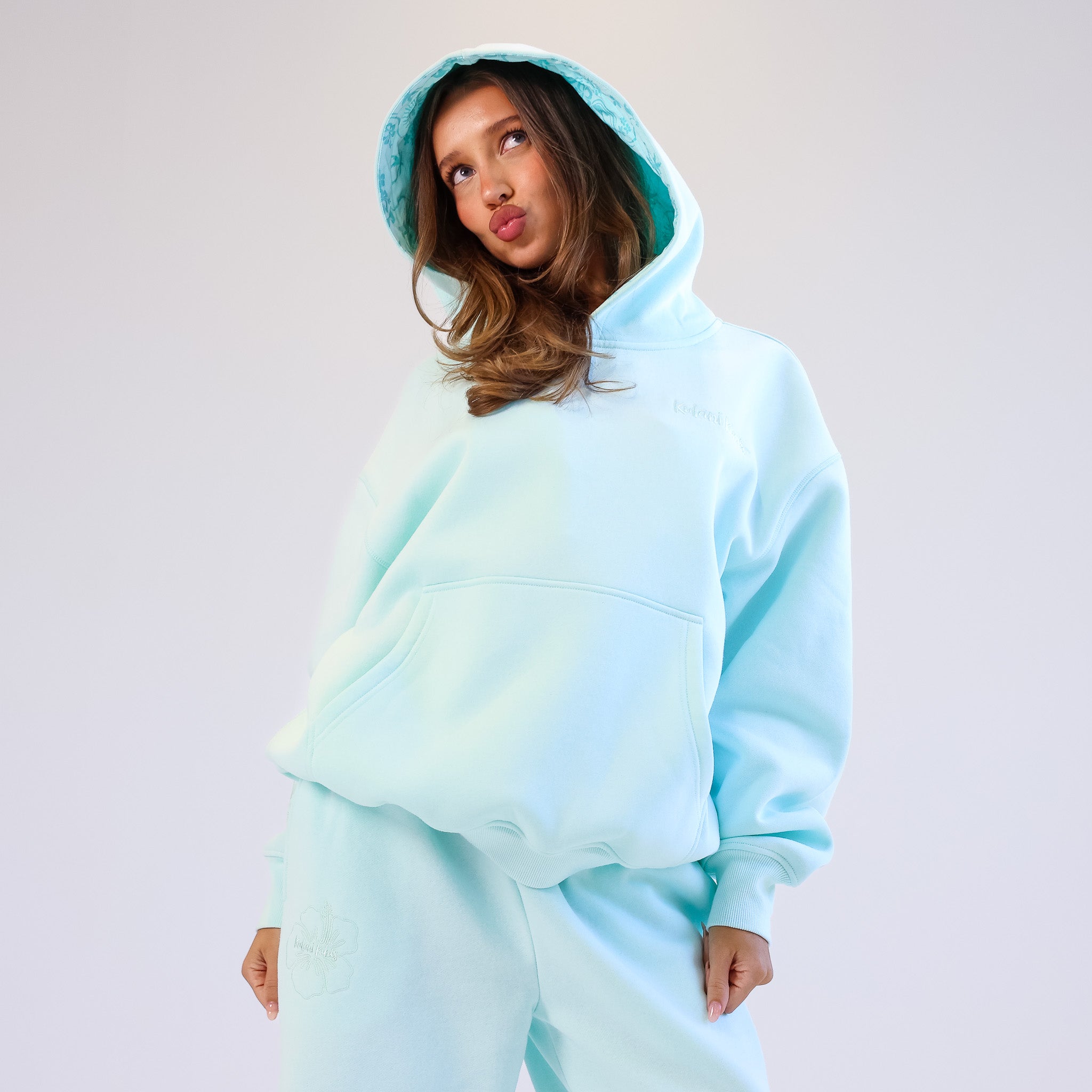 Embroidered Hoodie - Jelly Mint - Image 9