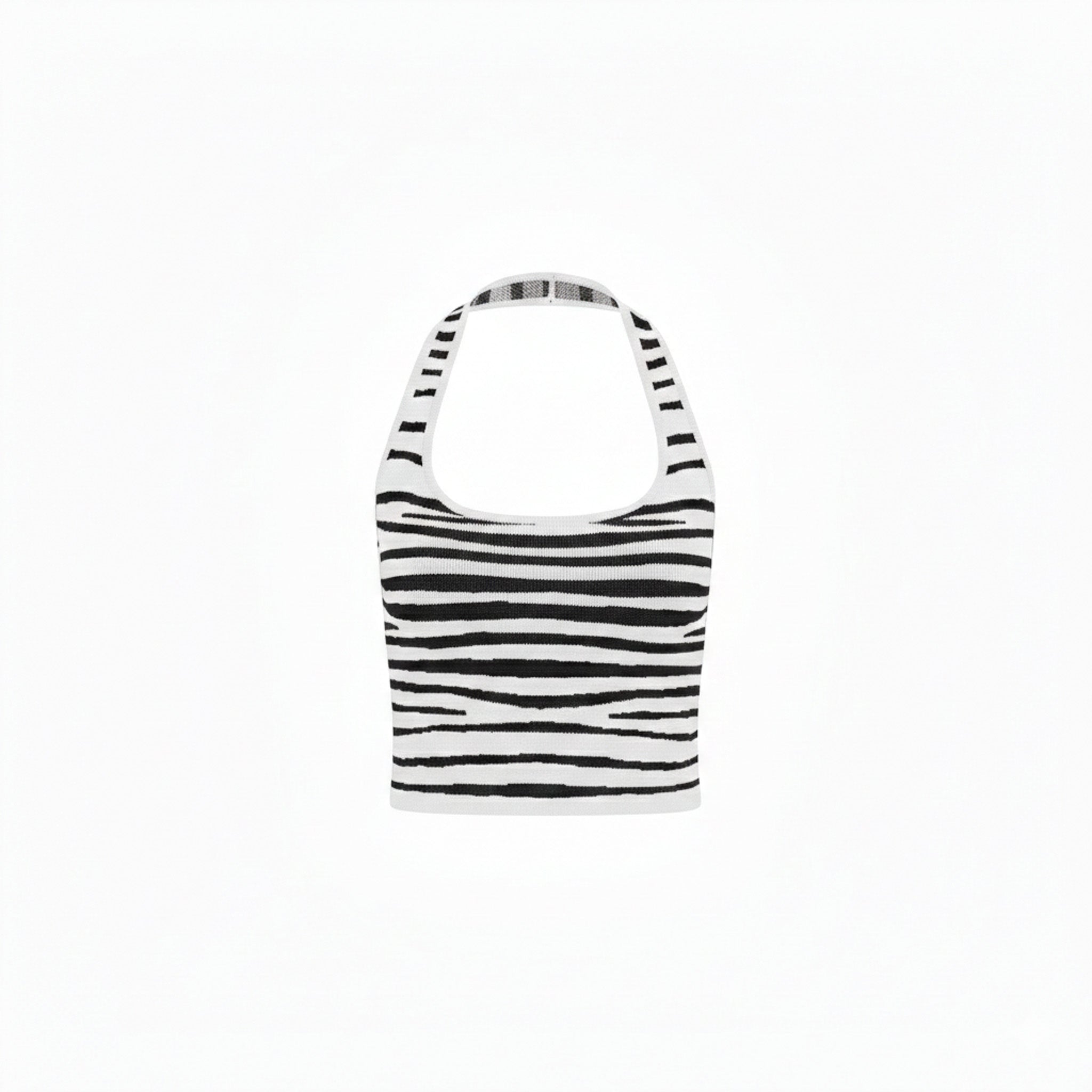 Knit Halter Tank Top - Savanna Stripe