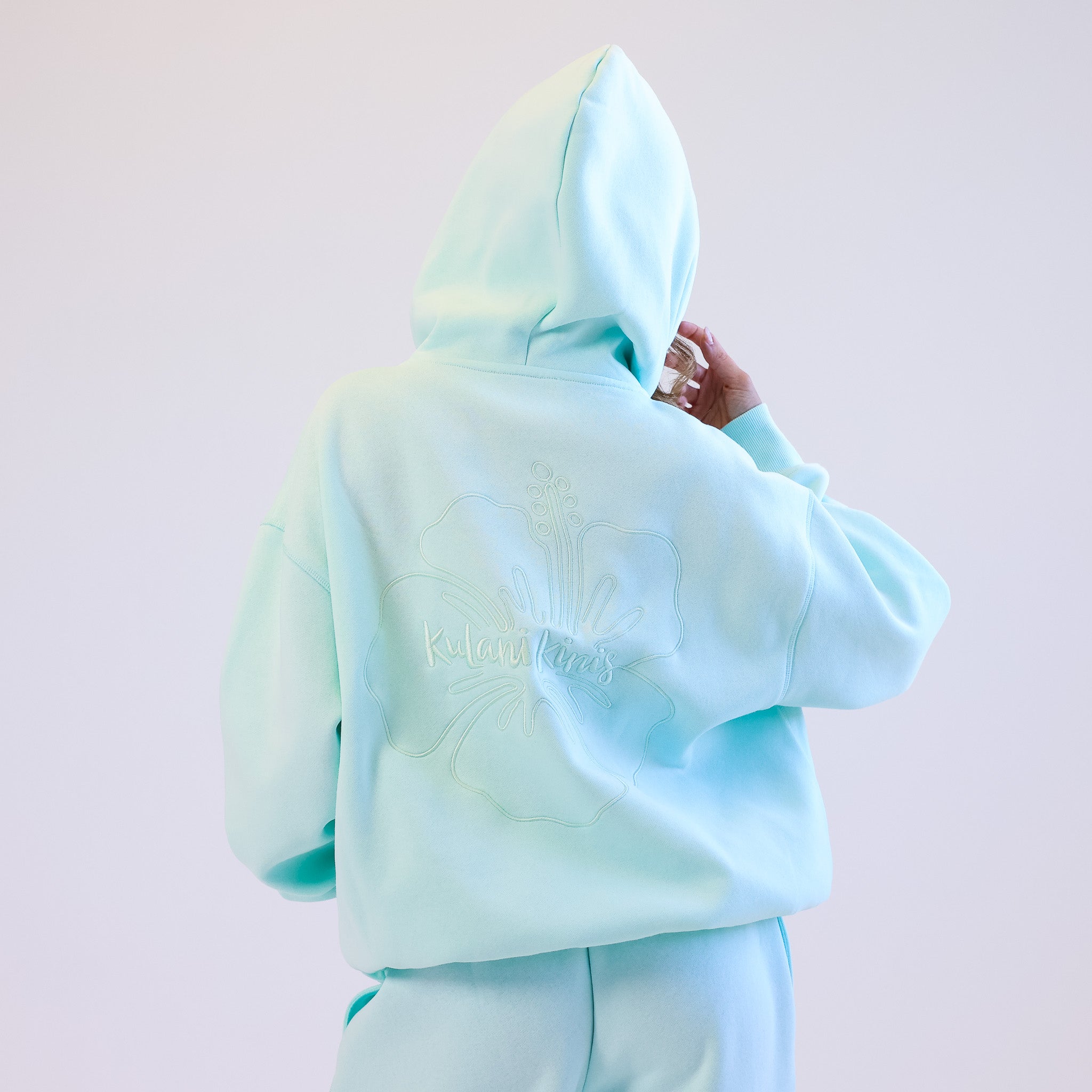 Embroidered Hoodie - Jelly Mint - Image 3