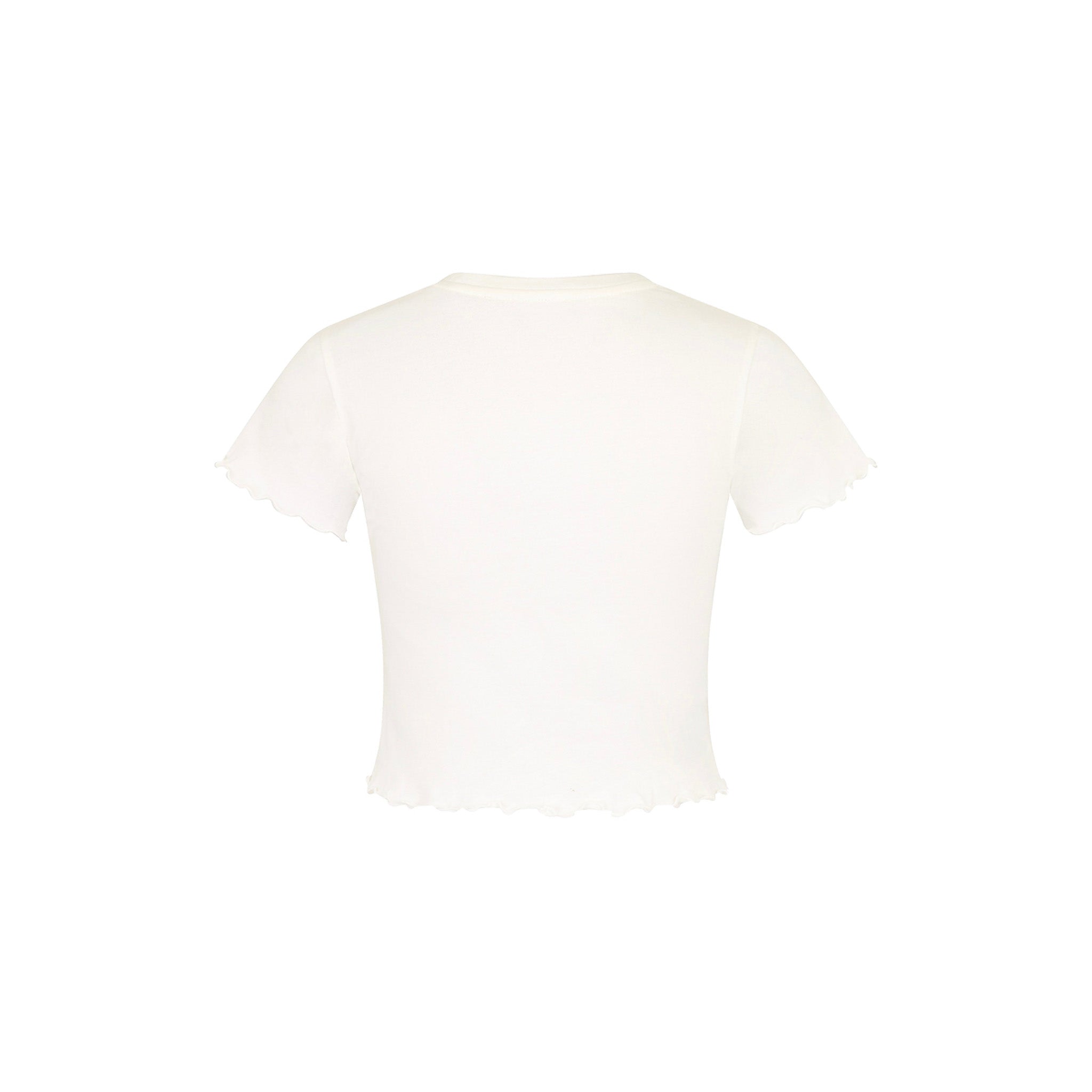Lettuce Cropped Mini Tee - Whipped White - Image 8