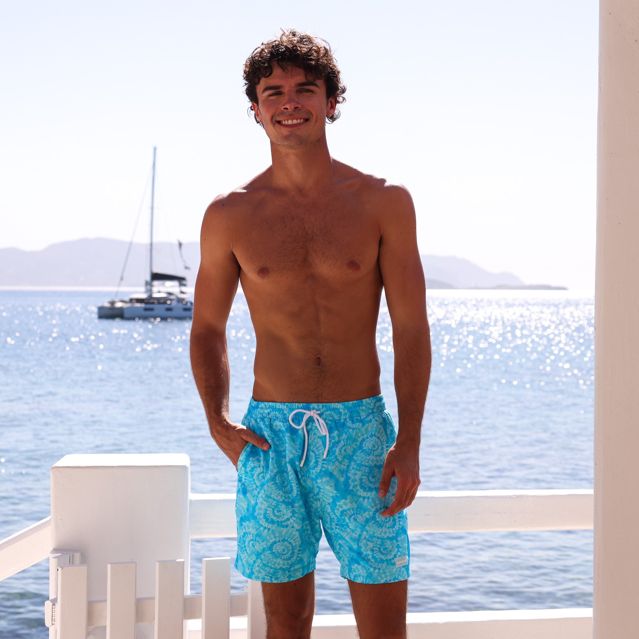Alternative view of Men's Swim Trunks - Starry Seas