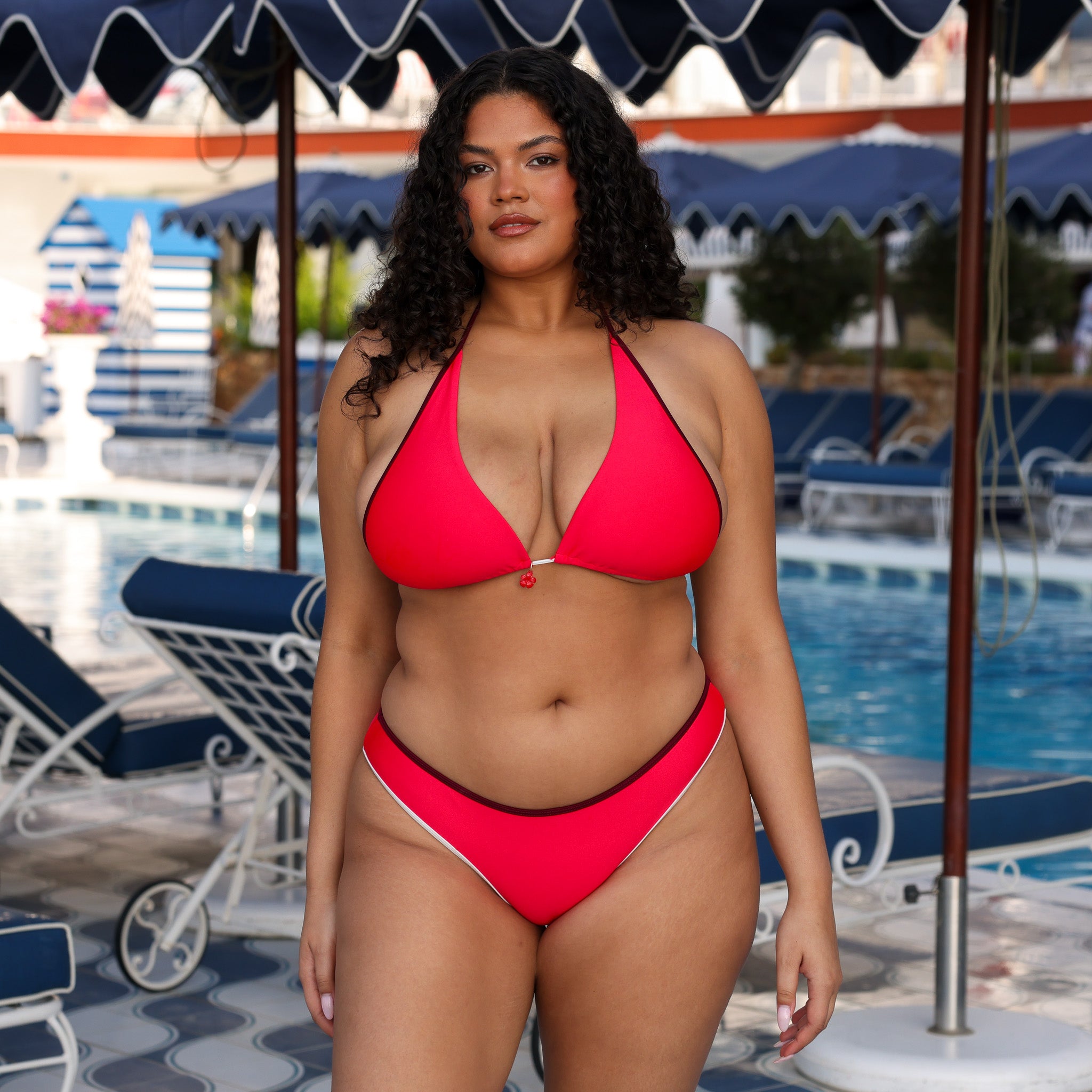 Modest Bind Full Coverage Bikini Bottom - Cherry Cola - Image 8