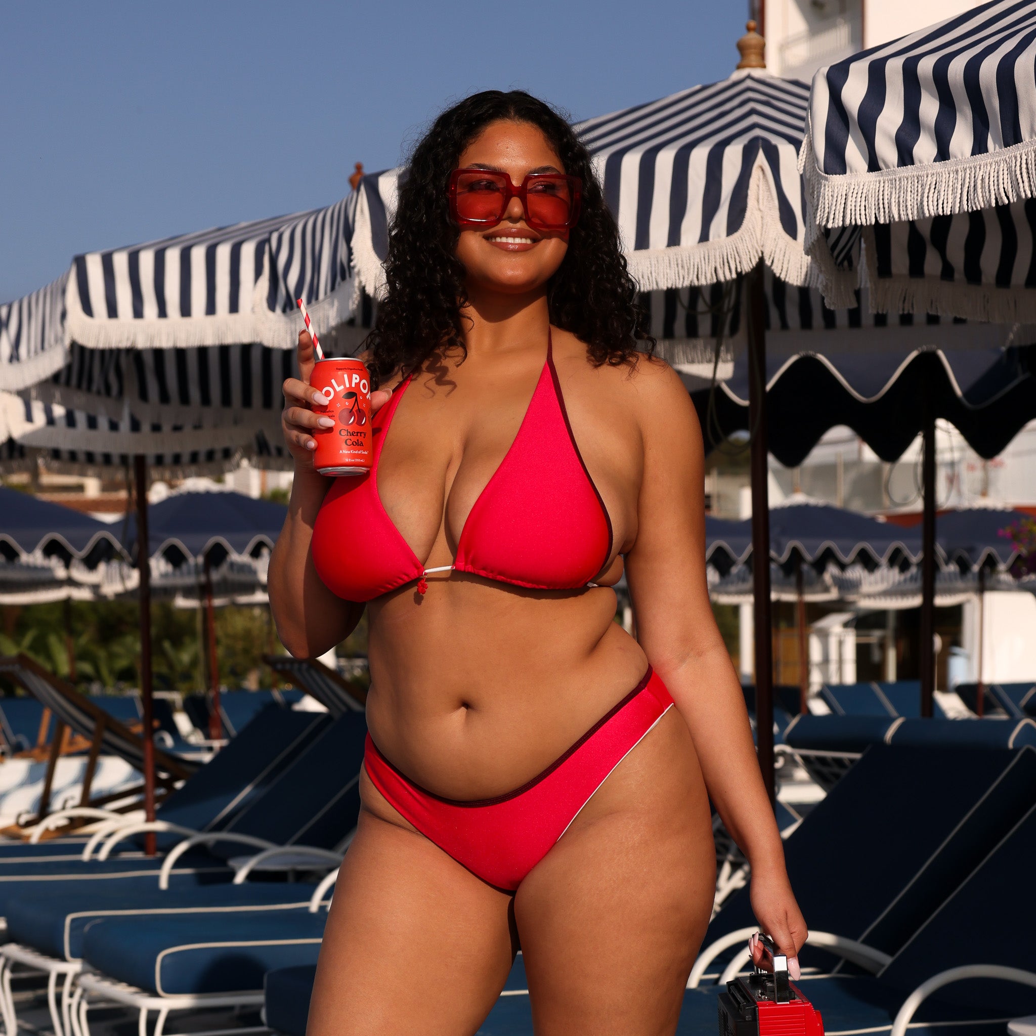 Modest Bind Full Coverage Bikini Bottom - Cherry Cola - Image 4