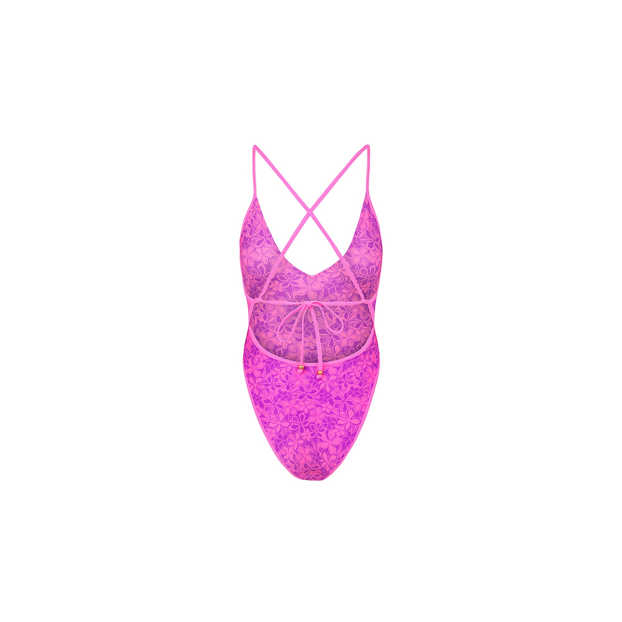 Plunge Cross Back One Piece - Bubble Berry - Image 8