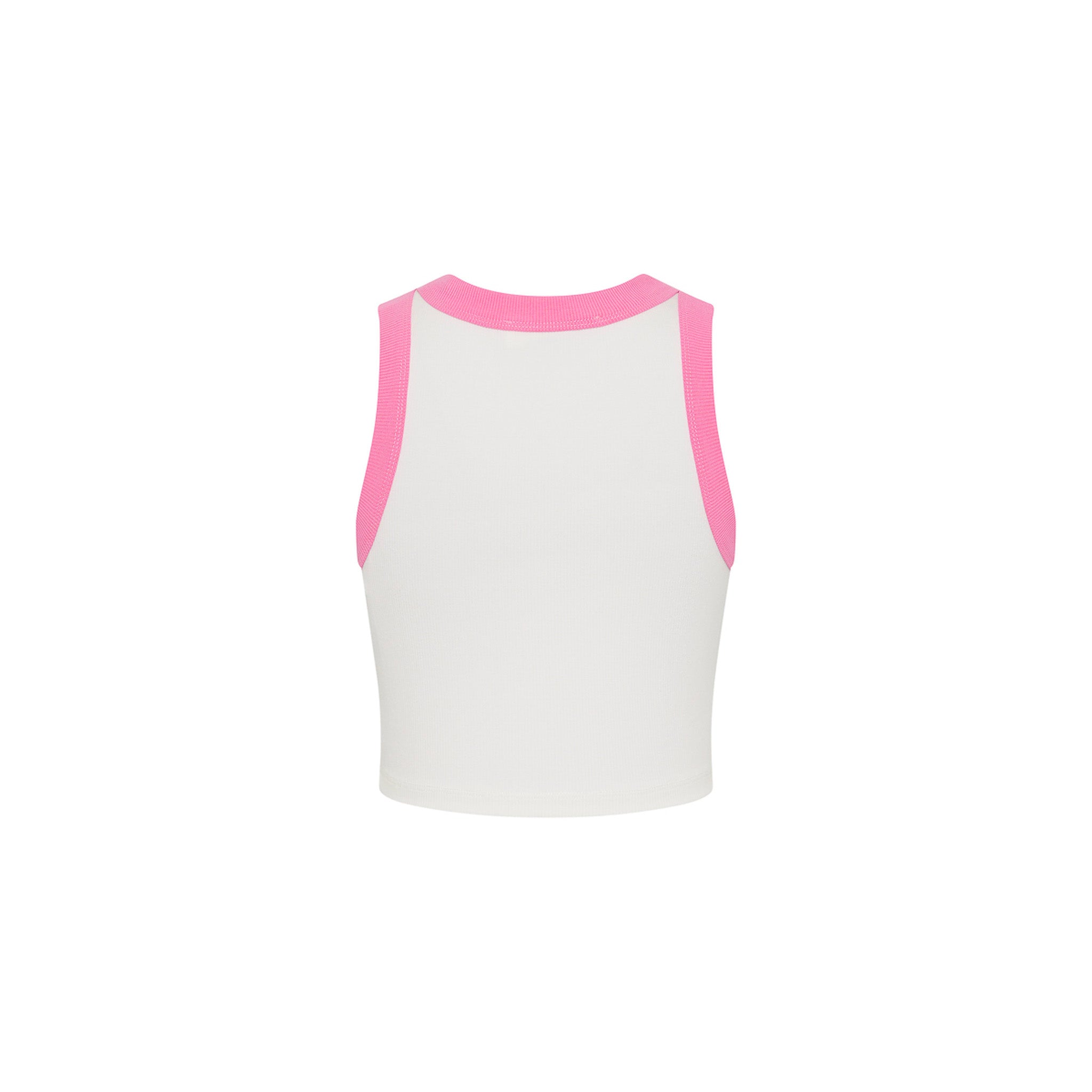 Embroidered Crop Tank Top - Pink Skies - Image 10