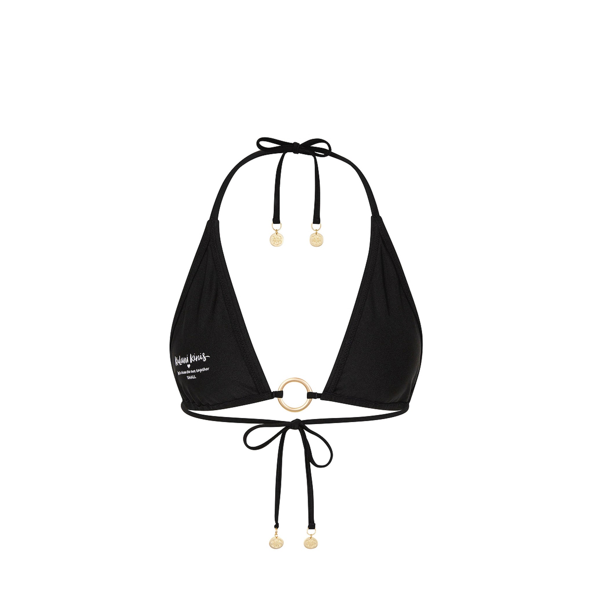 Ring Halter Bikini Top - Twilight Black - Image 9