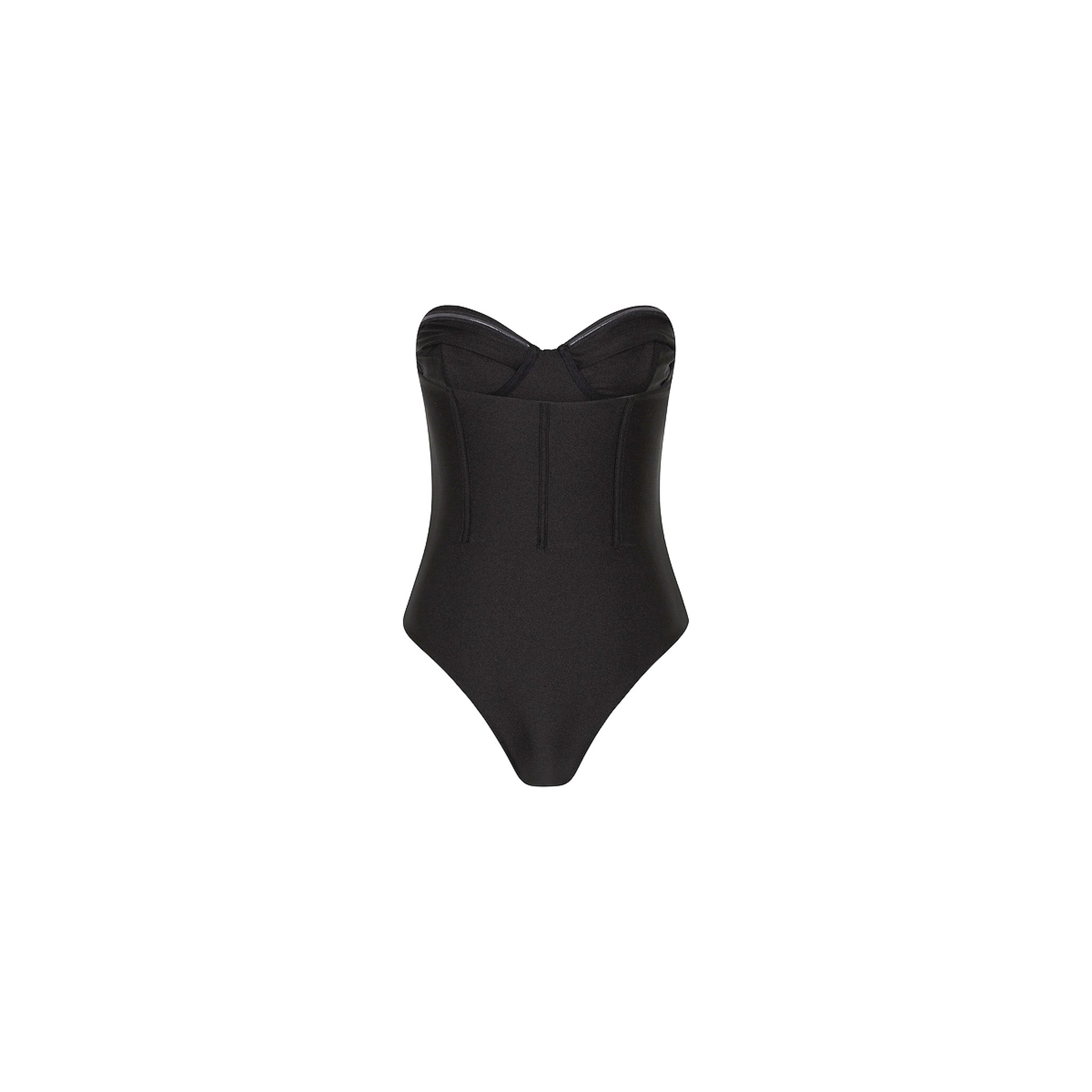 Contour Strapless Cheeky One Piece - Twilight Black - Image 10