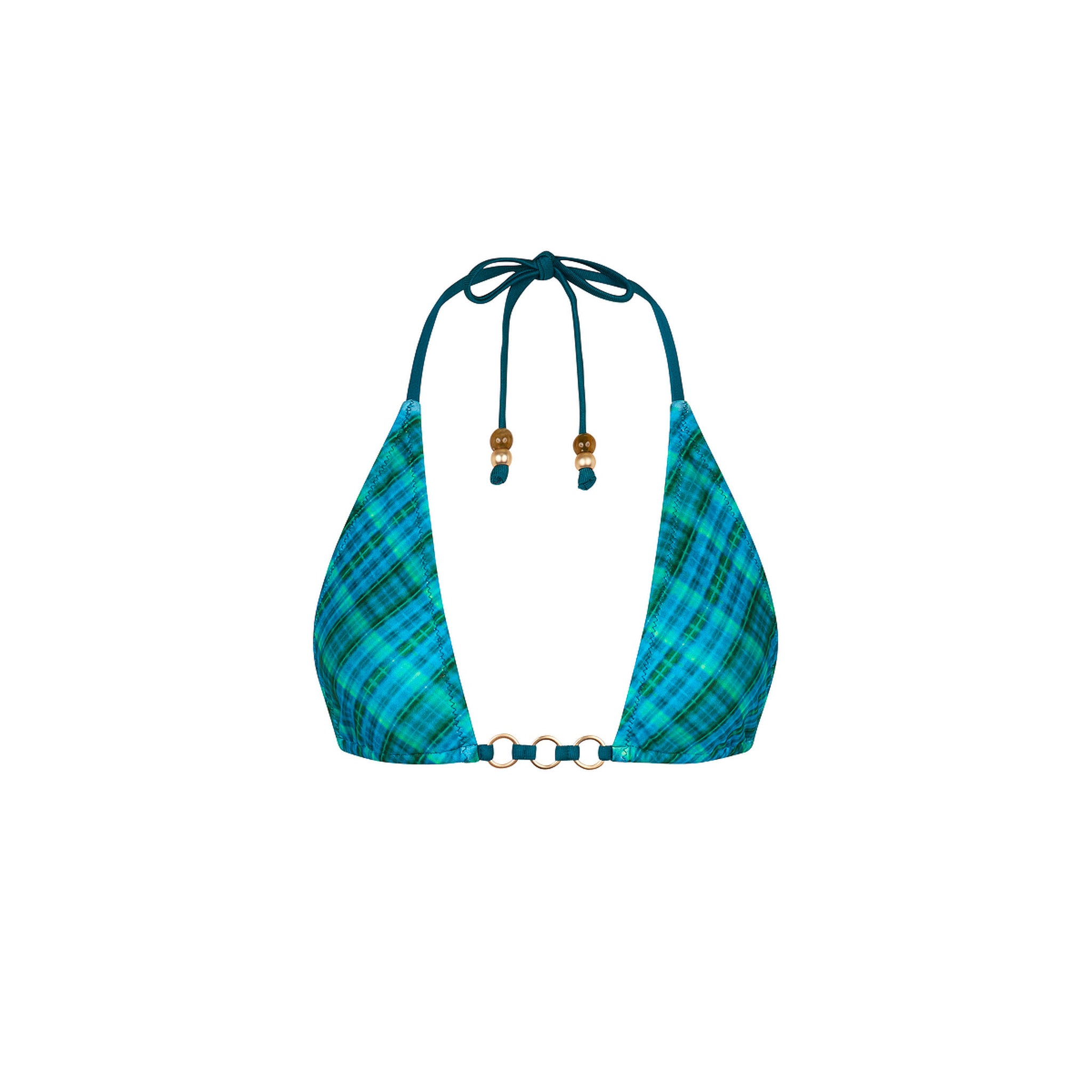 Trio Ring Triangle Bikini Top - Tropic Dip
