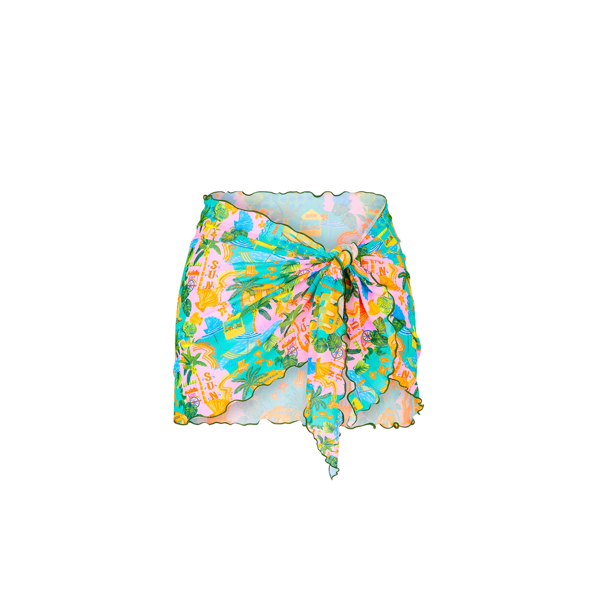 Mini Mesh Sarong - Sunlit Spritz