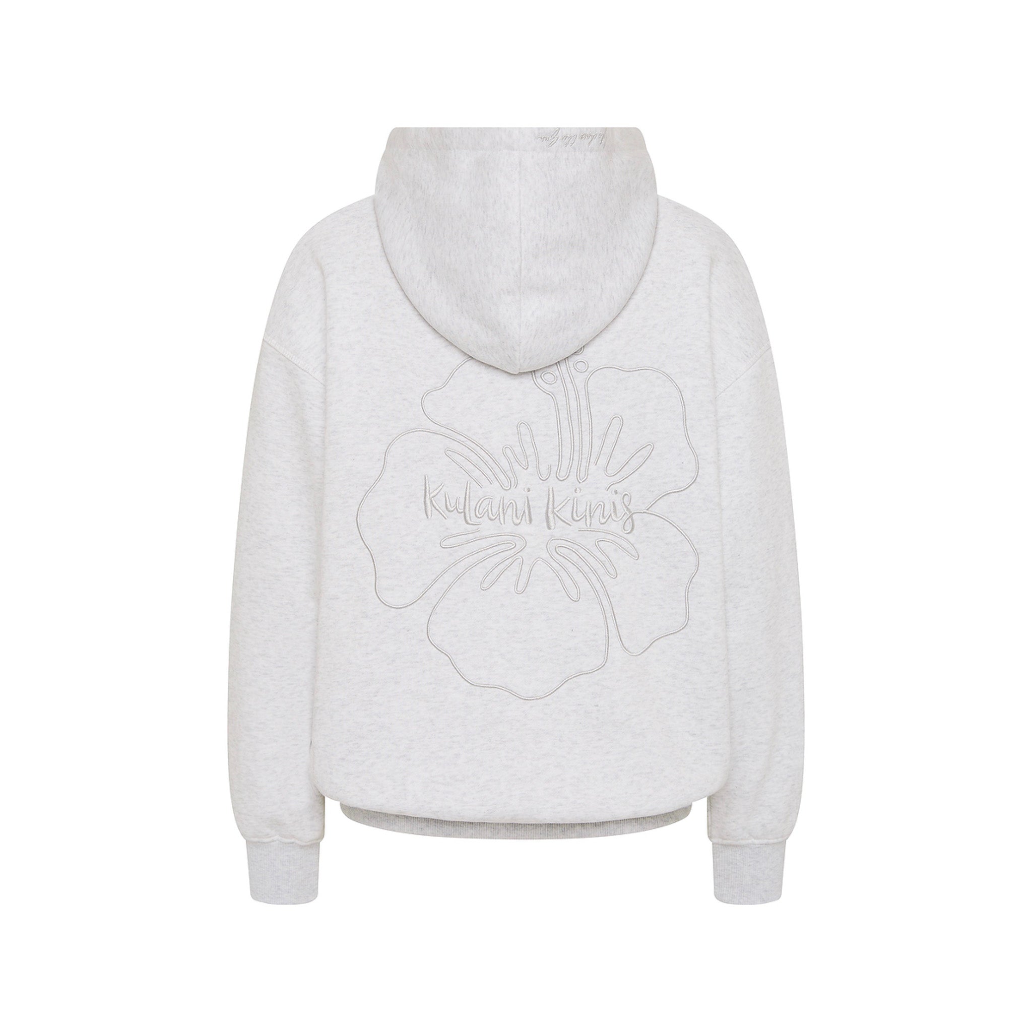 Embroidered Hoodie - Silver Stone - Image 10