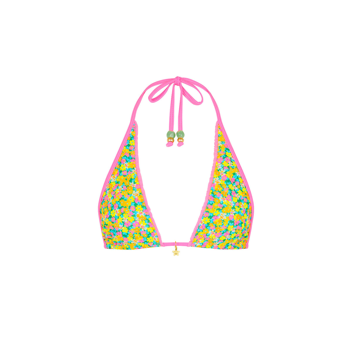 Decorative Bind Halter Bikini Top - Hula Honey