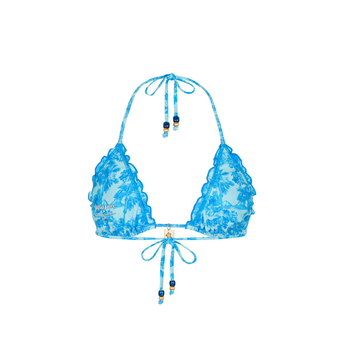 Lettuce Edge Bralette Bikini Top - Ocean Paradise - Image 7