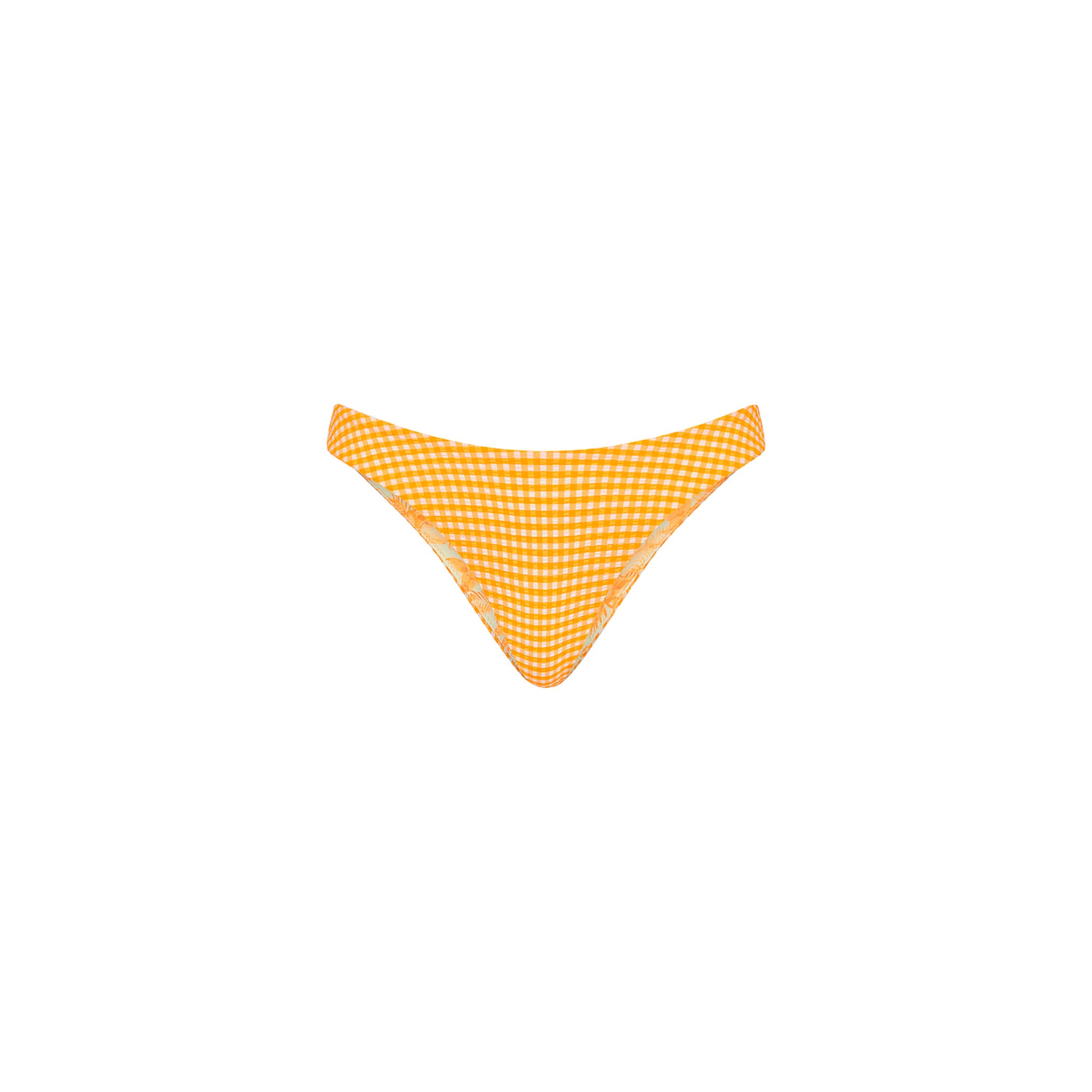 Minimal Full Coverage Bikini Bottom - Orange Cream