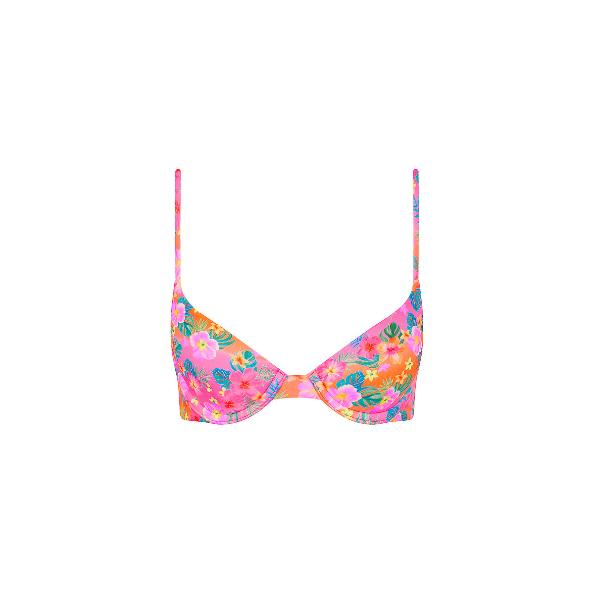 Slim Underwire Bra Bikini Top - Summer Glow
