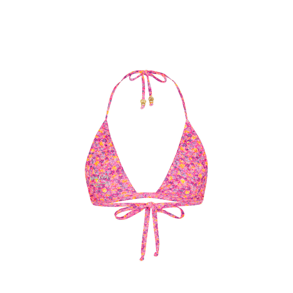 Gathered Stitch Bralette Bikini Top - Gelato Bloom - Image 8