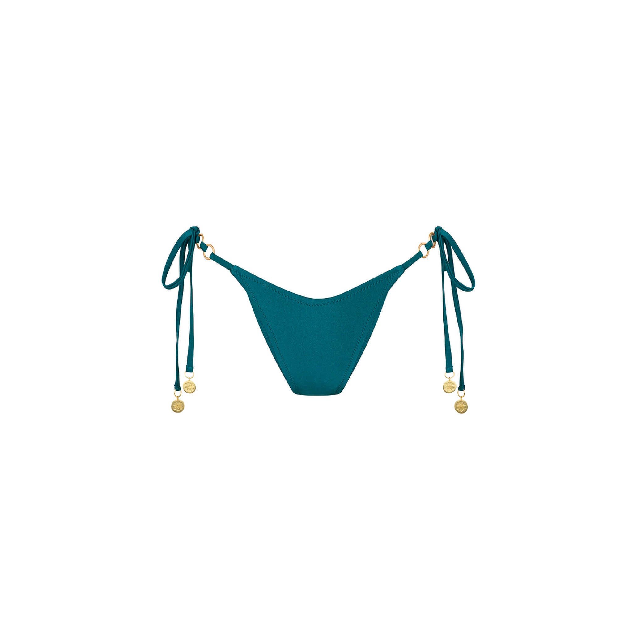 Trio Ring Cheeky Tie Bikini Bottom - Laguna Haze