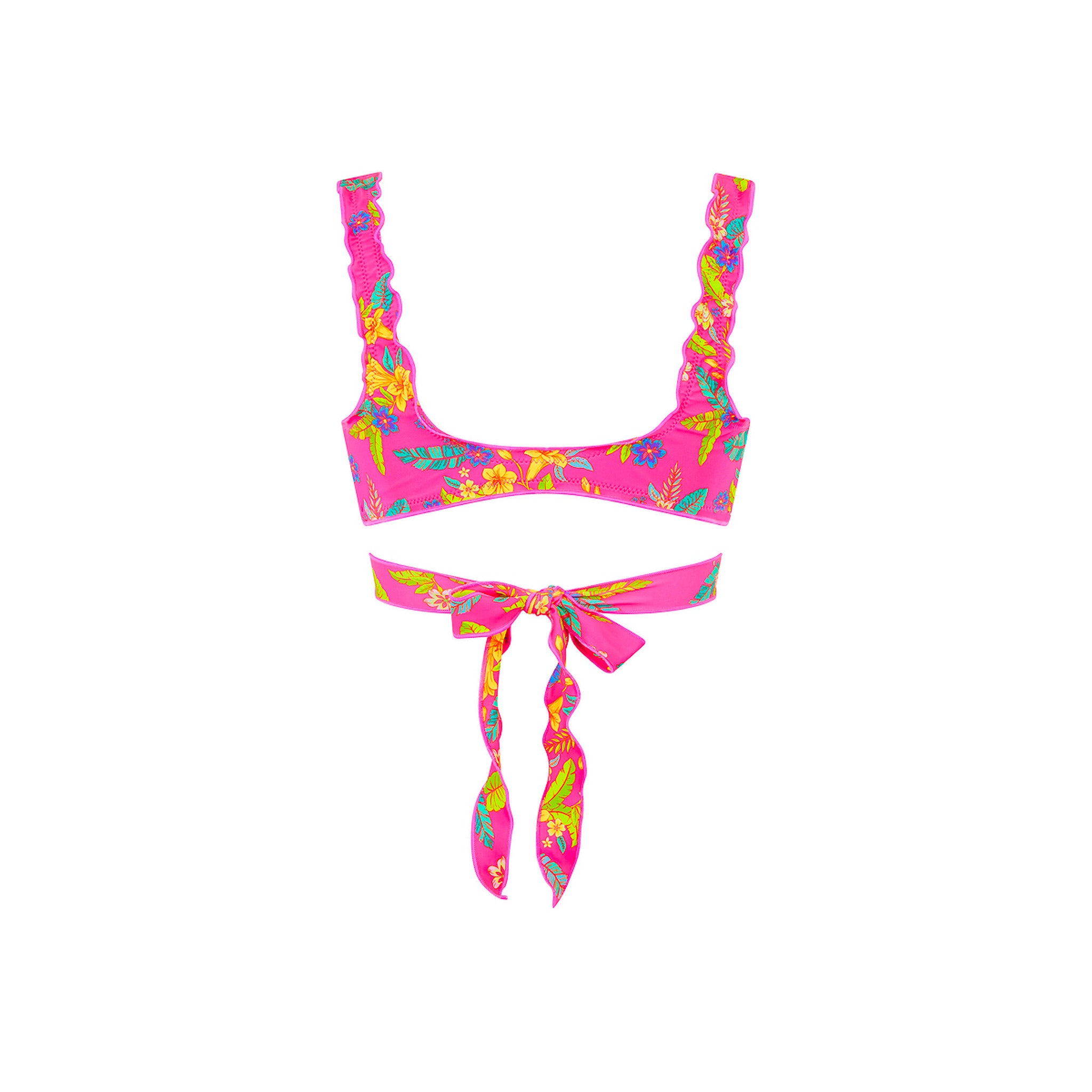 Lettuce Edge Wrap Bikini Top - Viva Vacation - Image 8