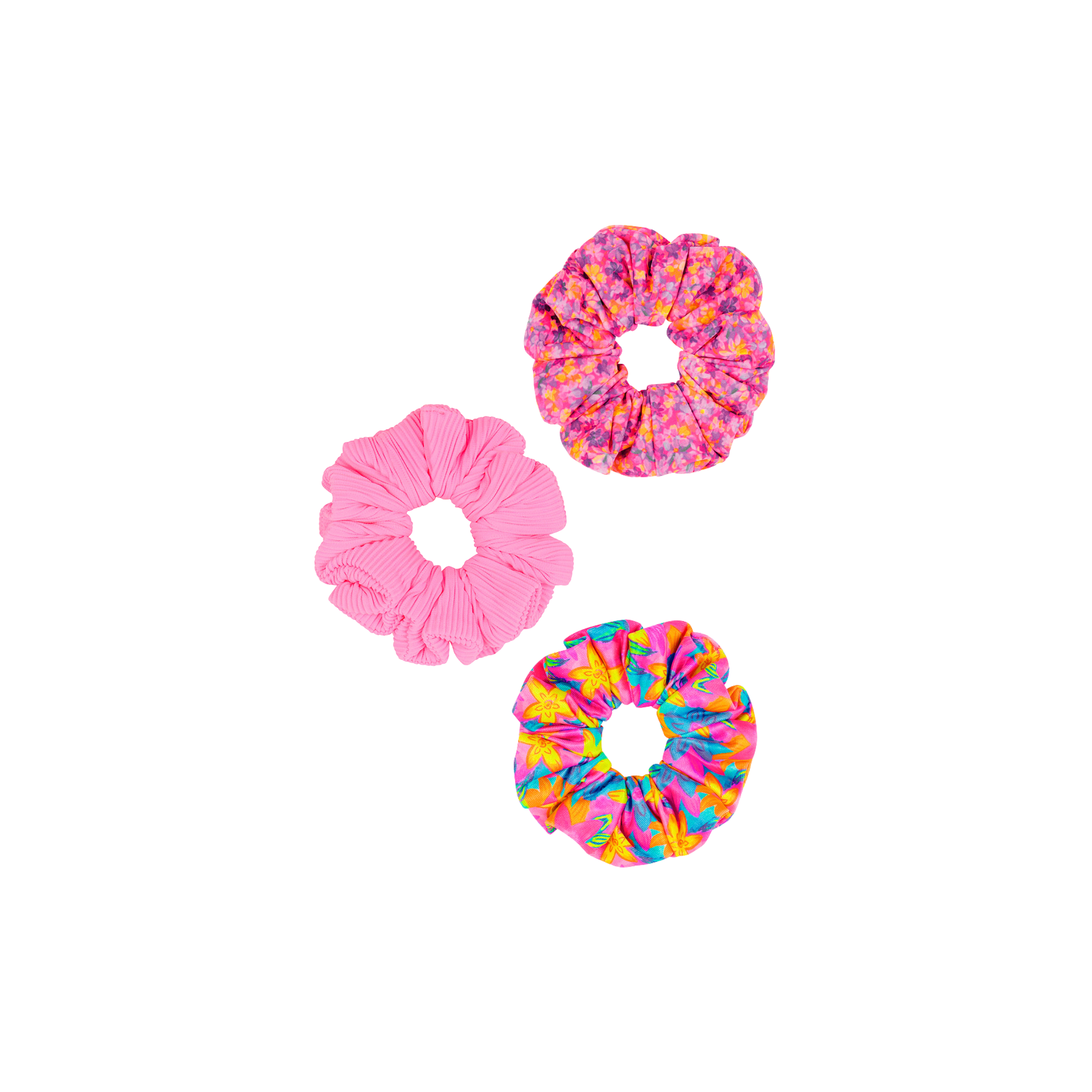 Scrunchie Trio Pack - Hibiscus Hues
