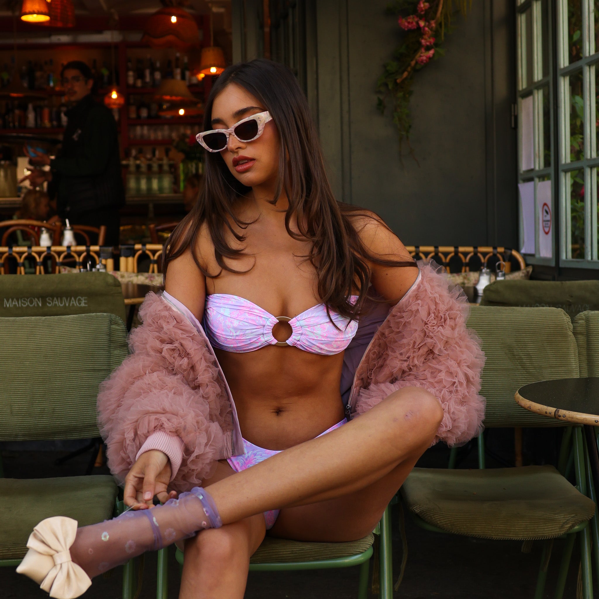 Strapless Bandeau Bikini Top - Lilac Love - Image 8