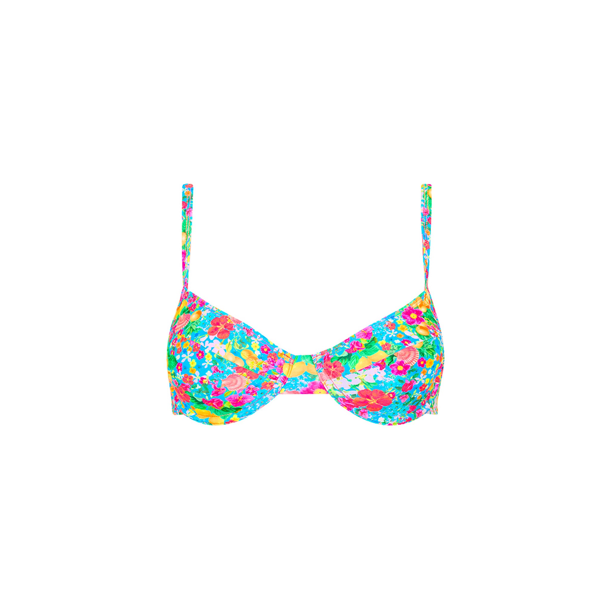 Ditzy Underwire Bra Bikini Top - Mermaid Garden