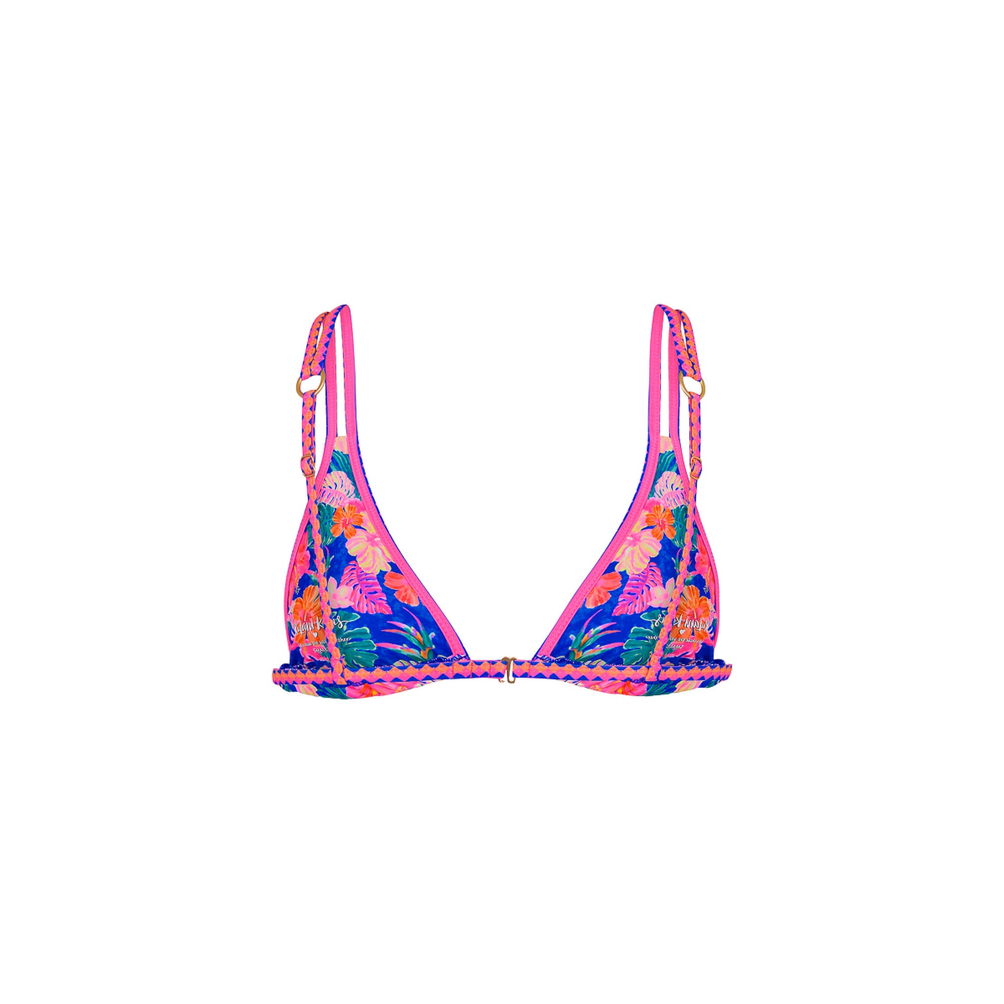 Twin Strap Bralette Bikini Top - Electric Palms - Image 9