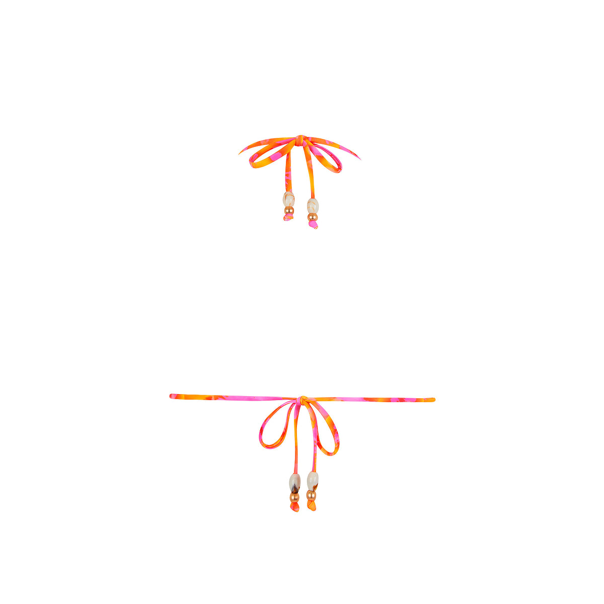 Classic Tie Halter Bikini Top - Honey Baby - Image 6