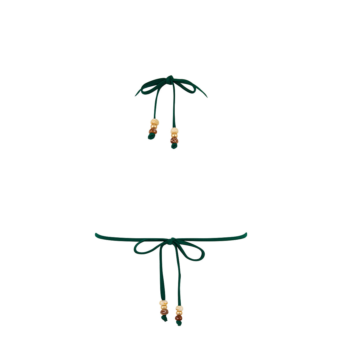 Bind Tie Halter Bikini Top - Emerald Tides - Image 13